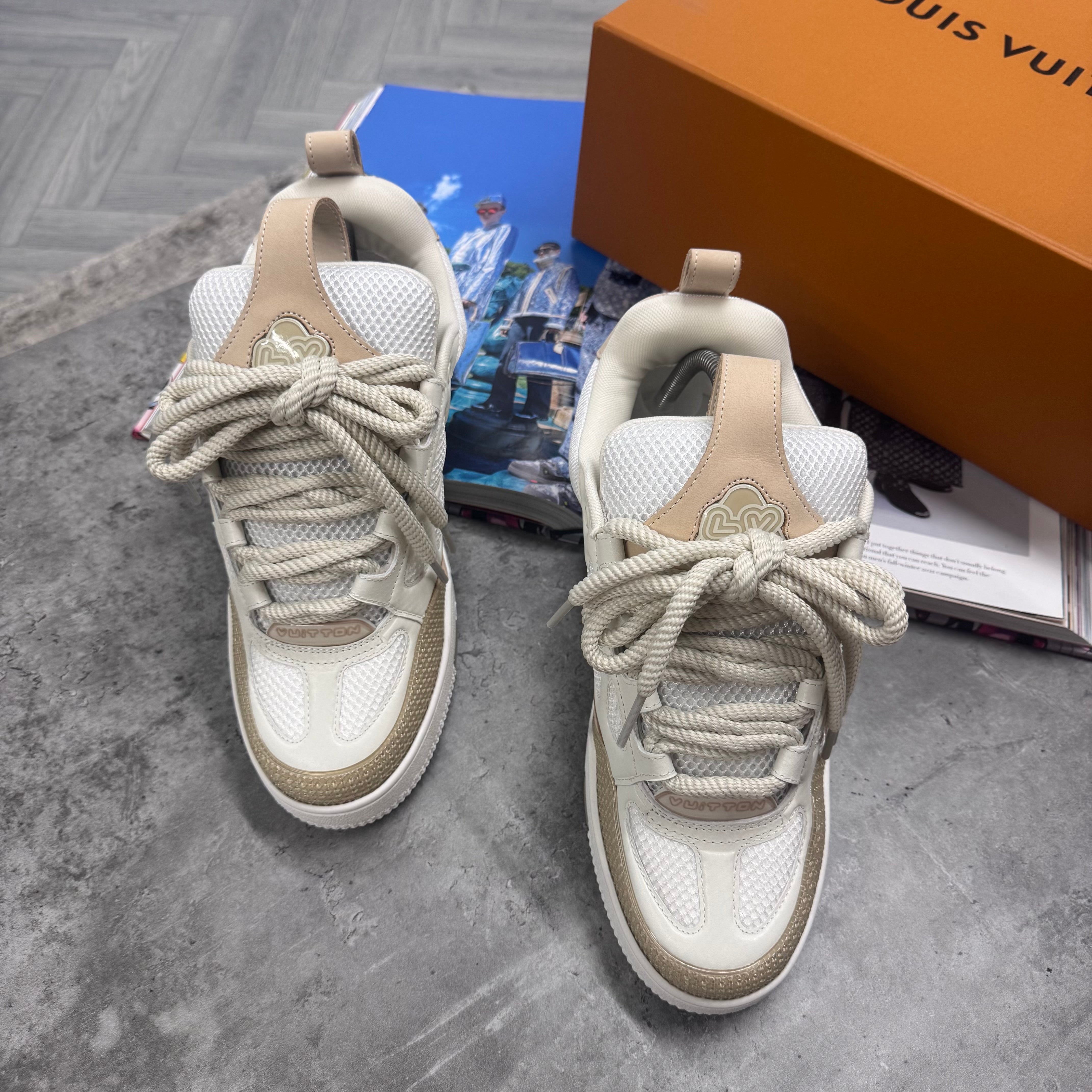 (PRE ORDER) LVE SKATE TRAINERS - BEIGE