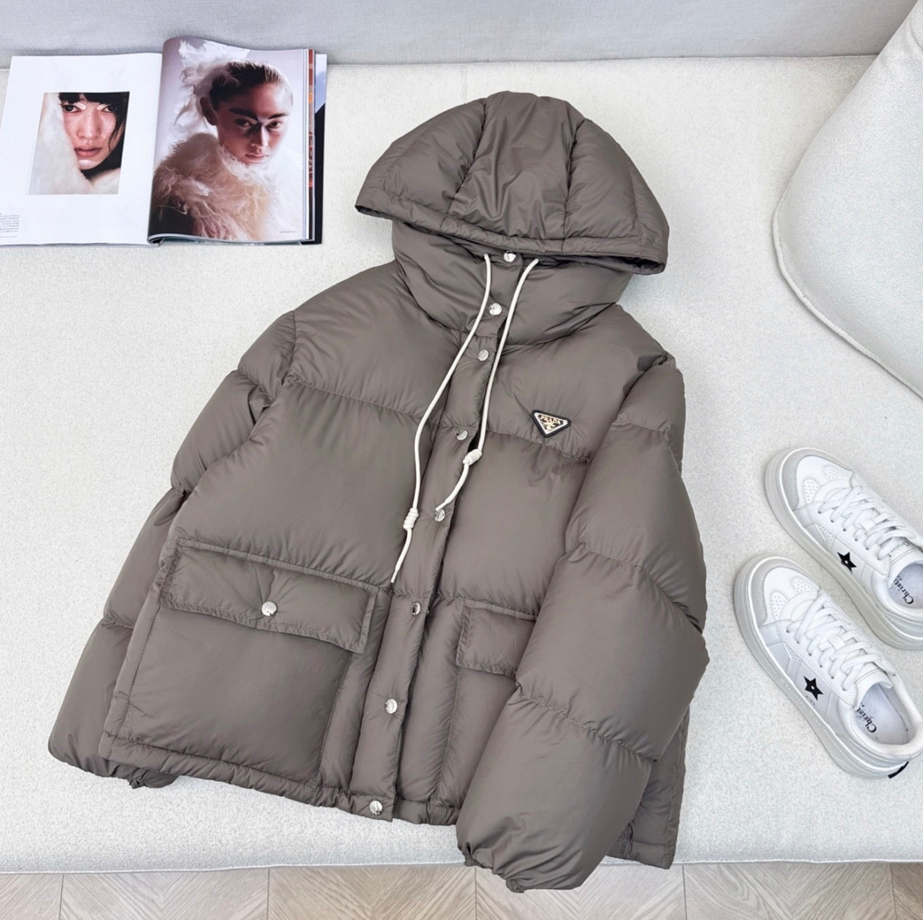 (PRE ORDER) PDA PUFFER COAT - BROWN