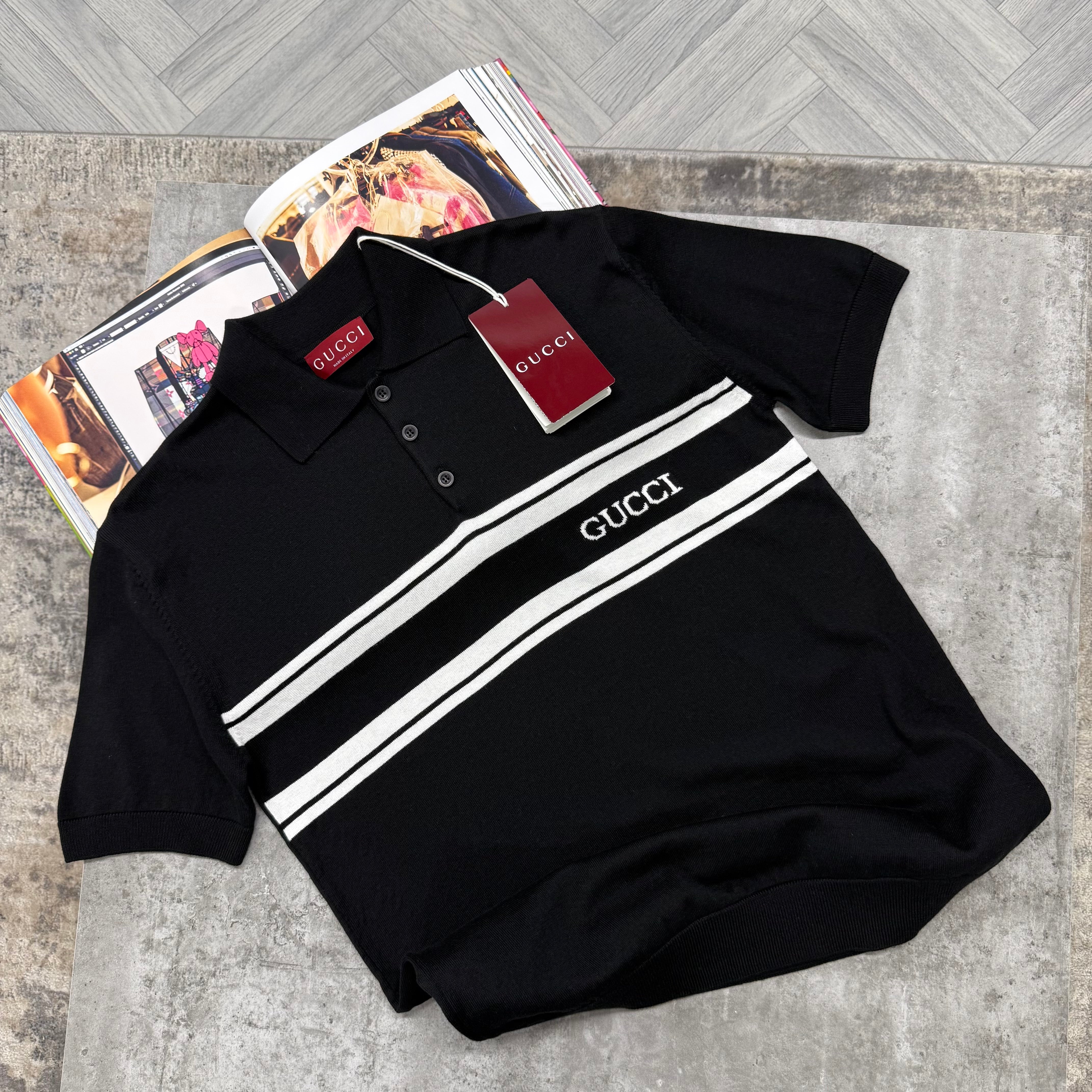 GCI KNITTED POLO - BLACK