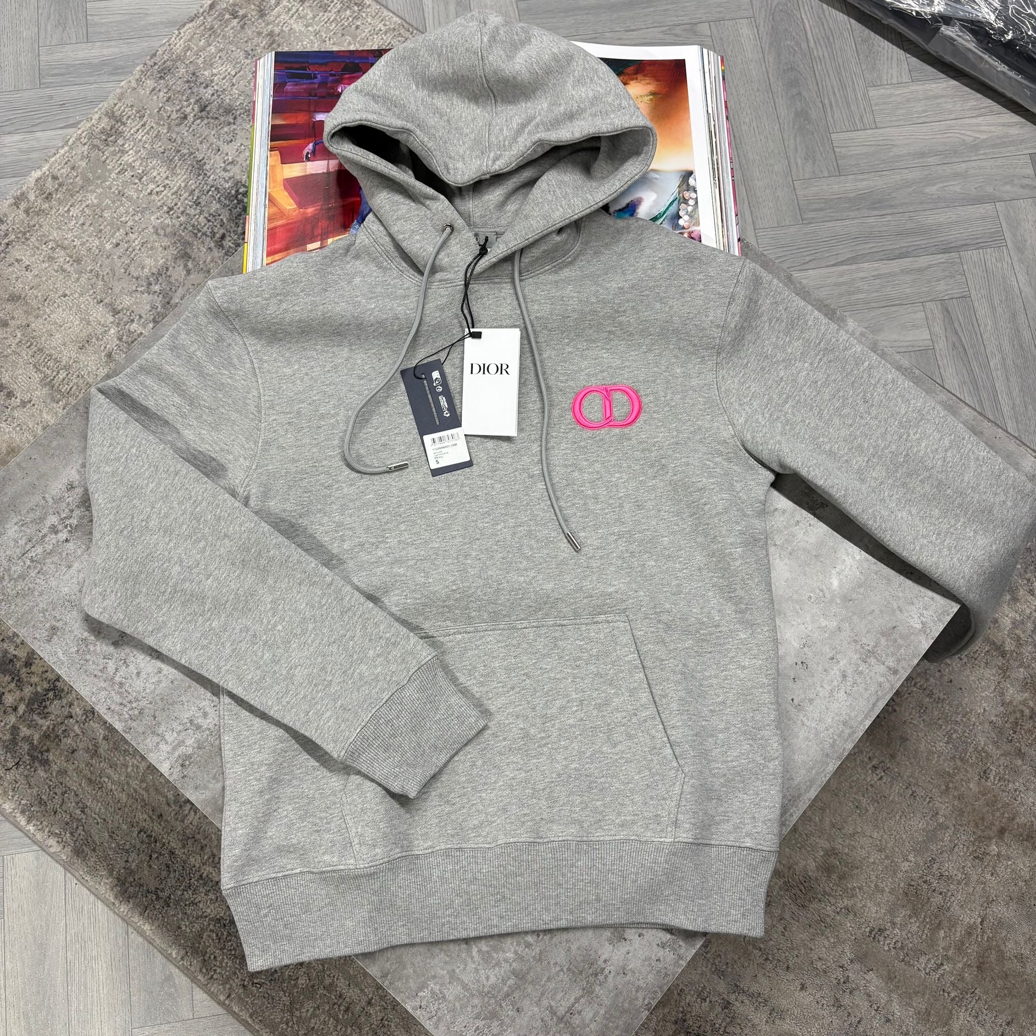CD HOODIE - GREY / PINK