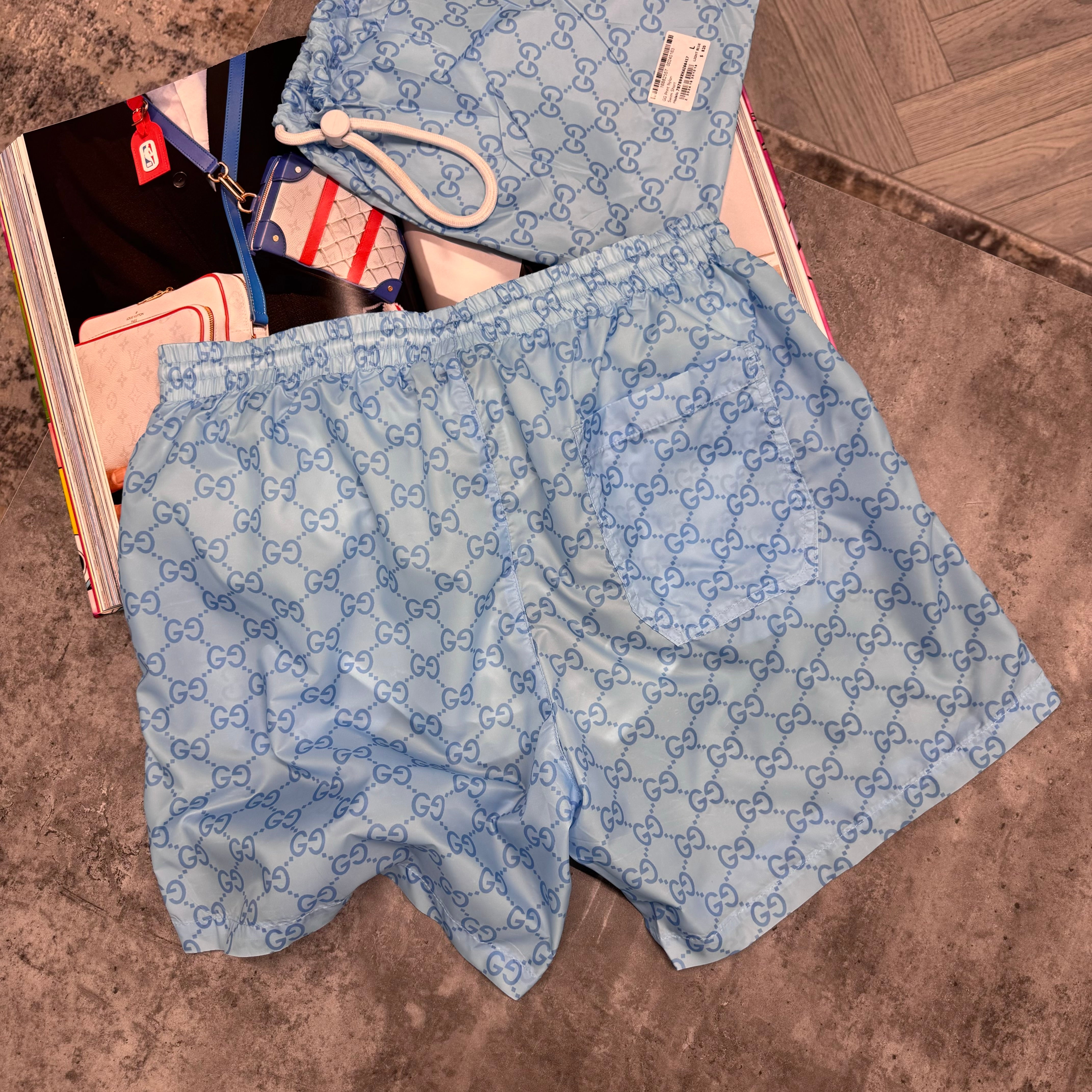 GCI BAGGED SWIM SHORTS - SKY BLUE