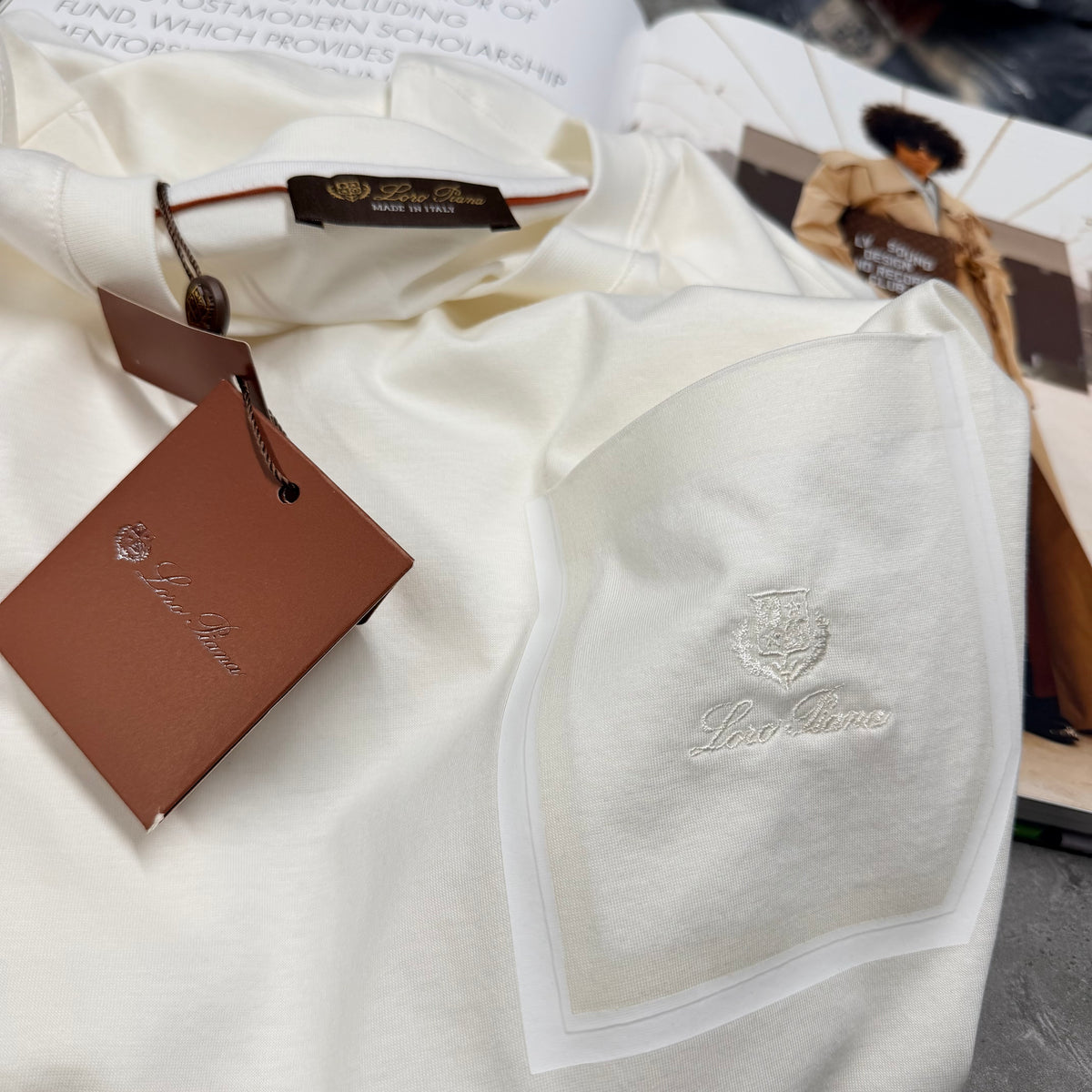 LORO POCKET T SHIRT - WHITE