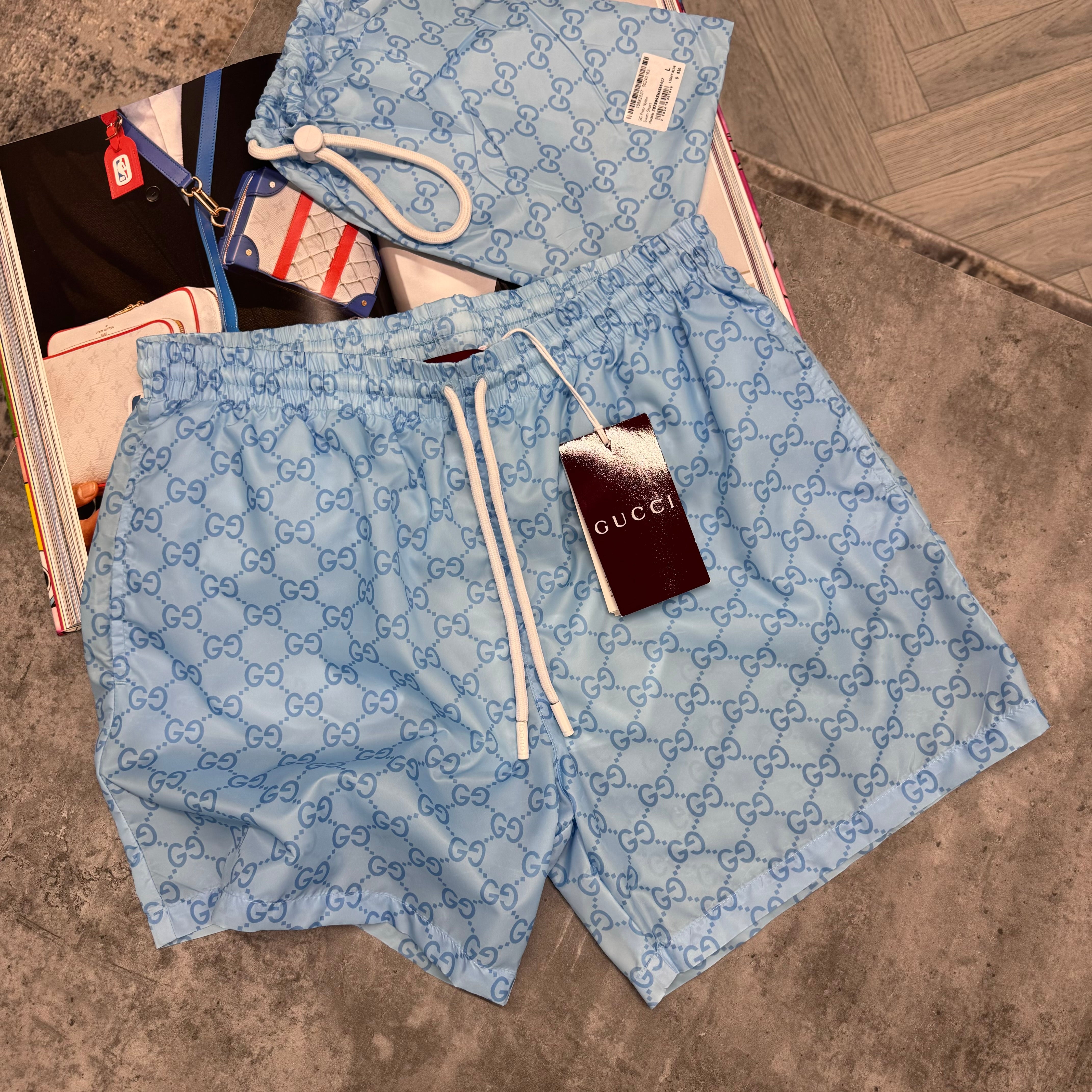 GCI BAGGED SWIM SHORTS - SKY BLUE