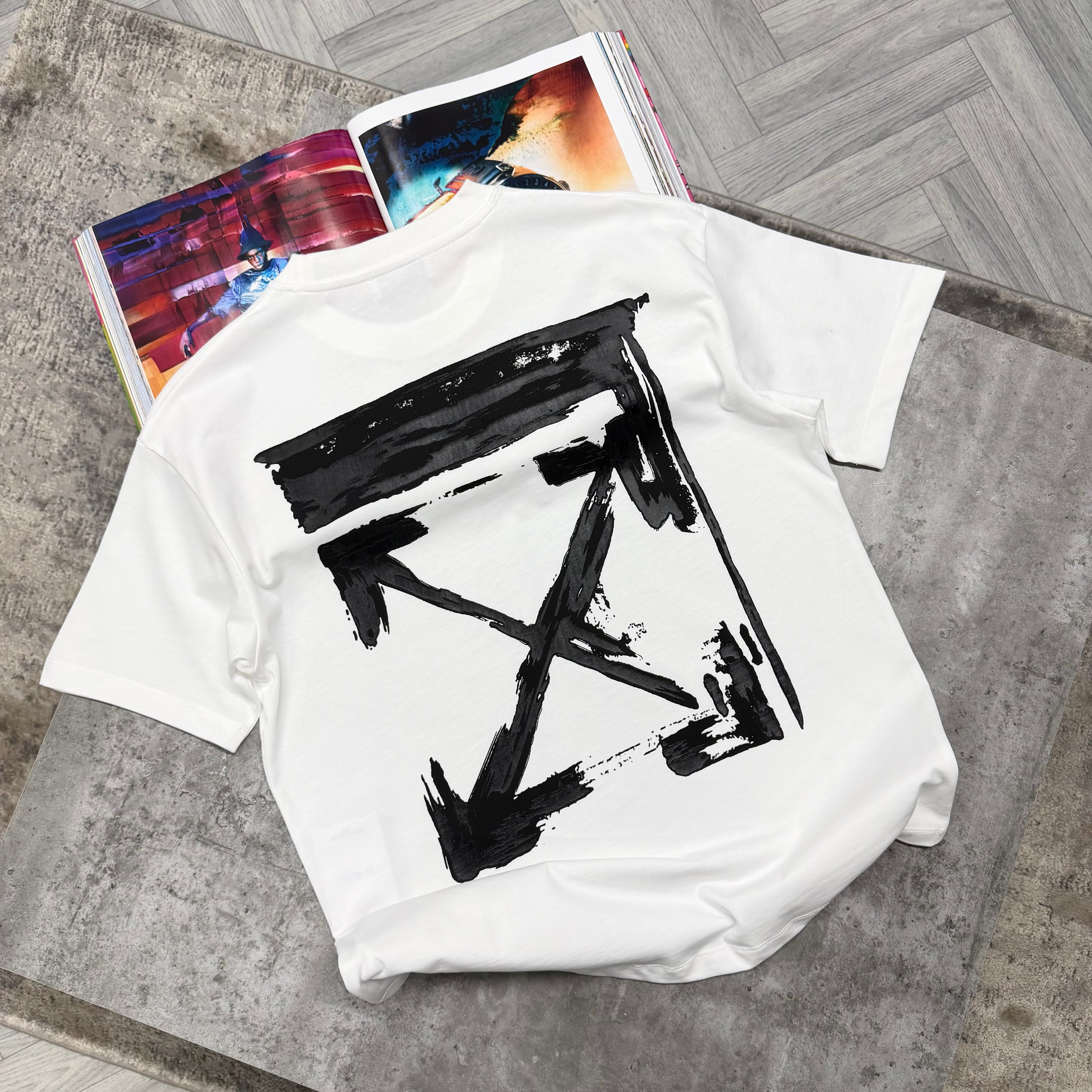 OW PAINT T SHIRT - WHITE