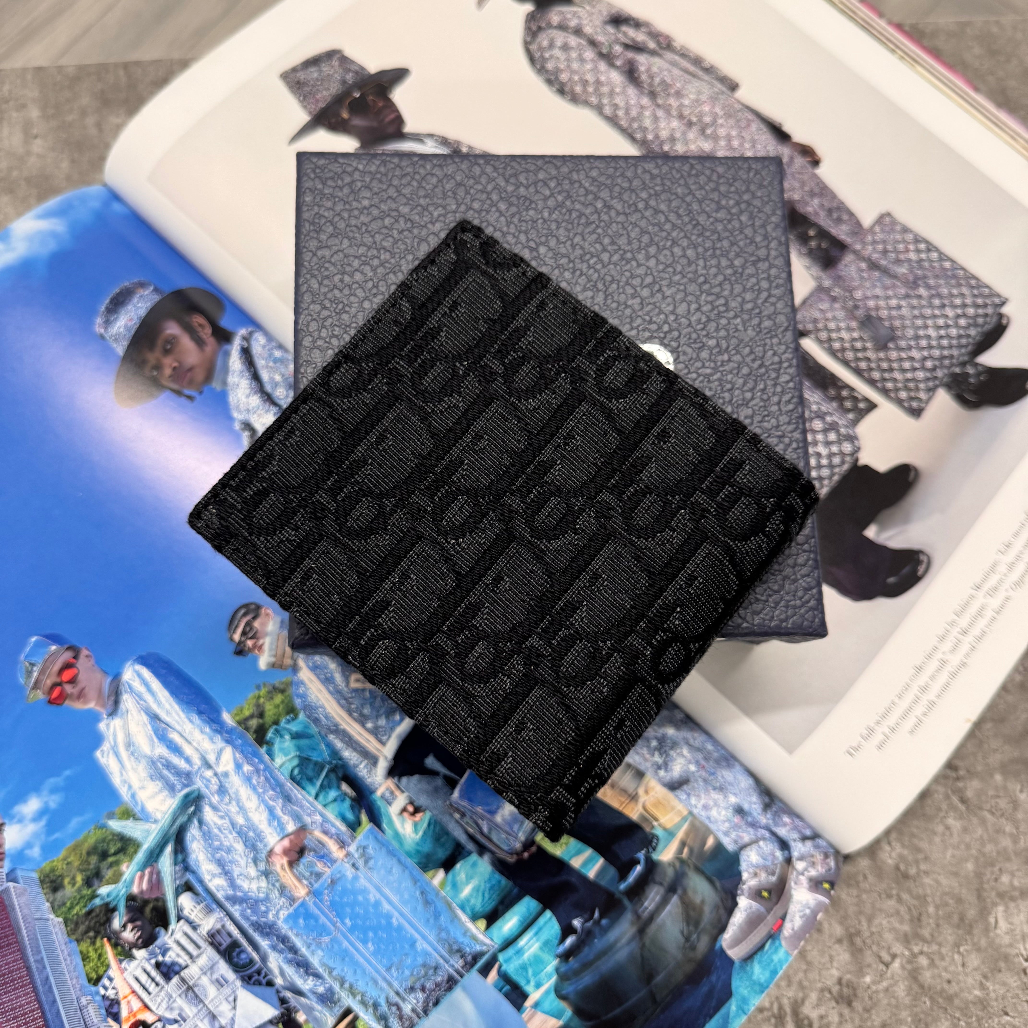 CD OBLIQUE WALLET - BLACK