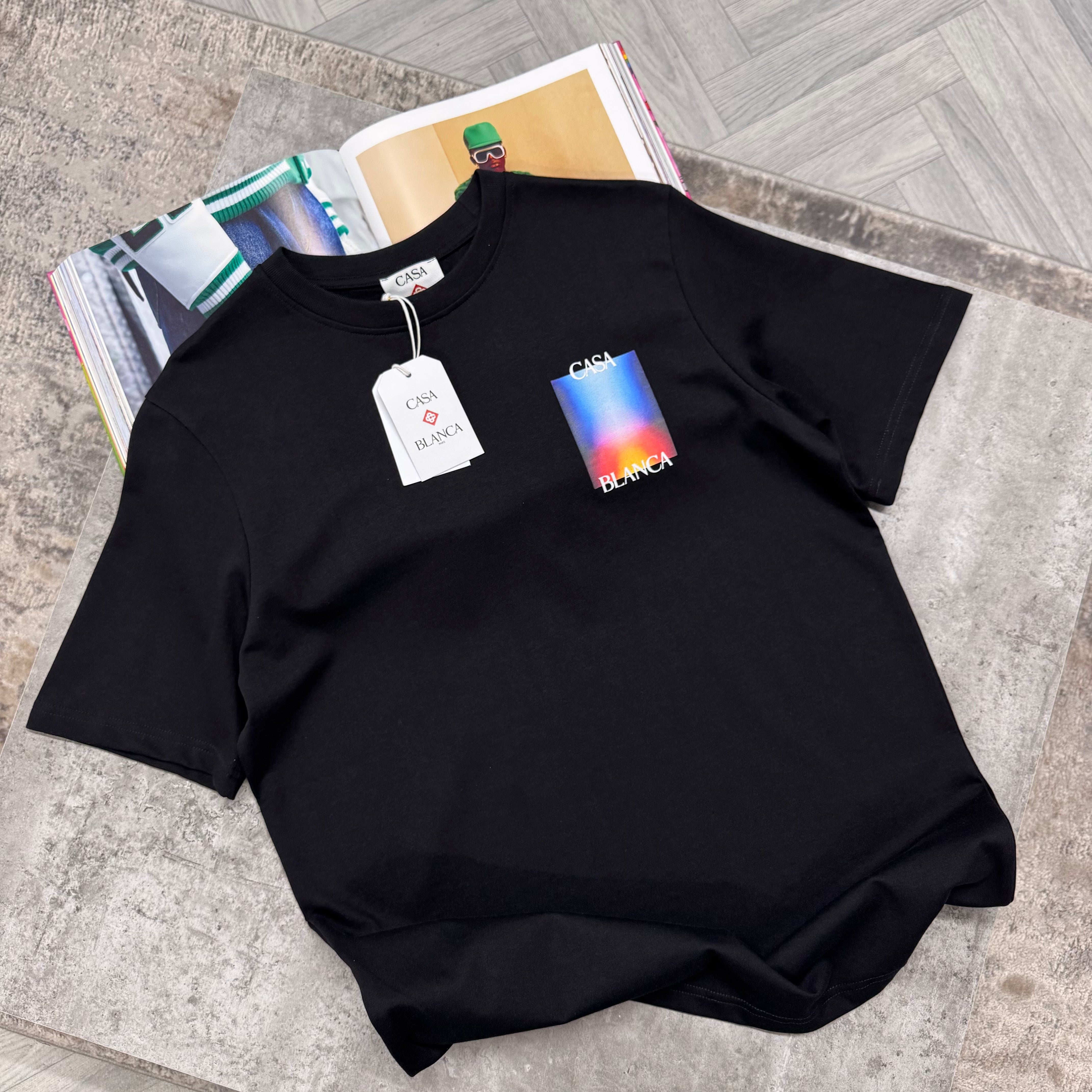 CB GRADIENT T SHIRT - BLACK