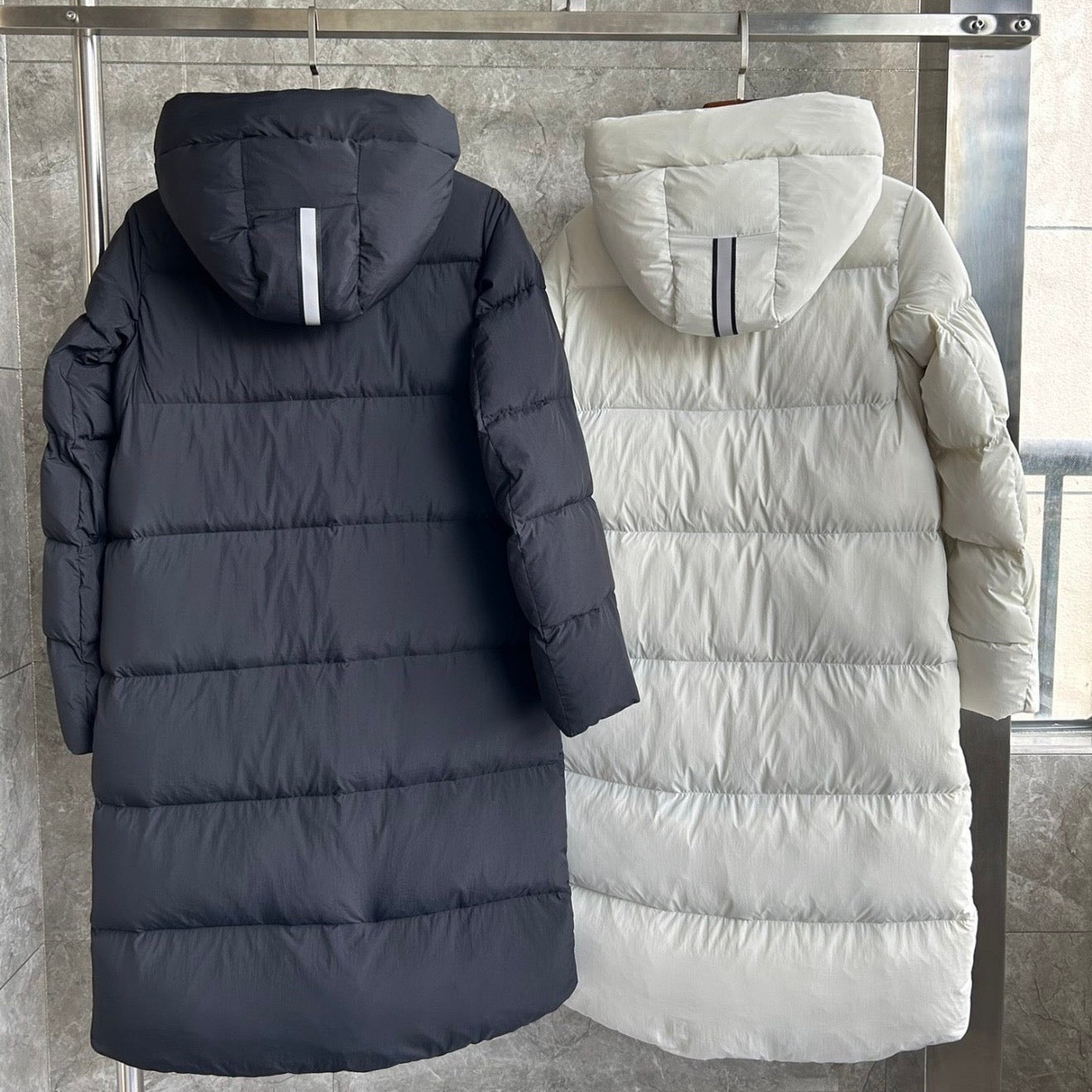 (PRE ORDER) CG BLACK BADGE LONGLINE COAT - BLACK & WHITE