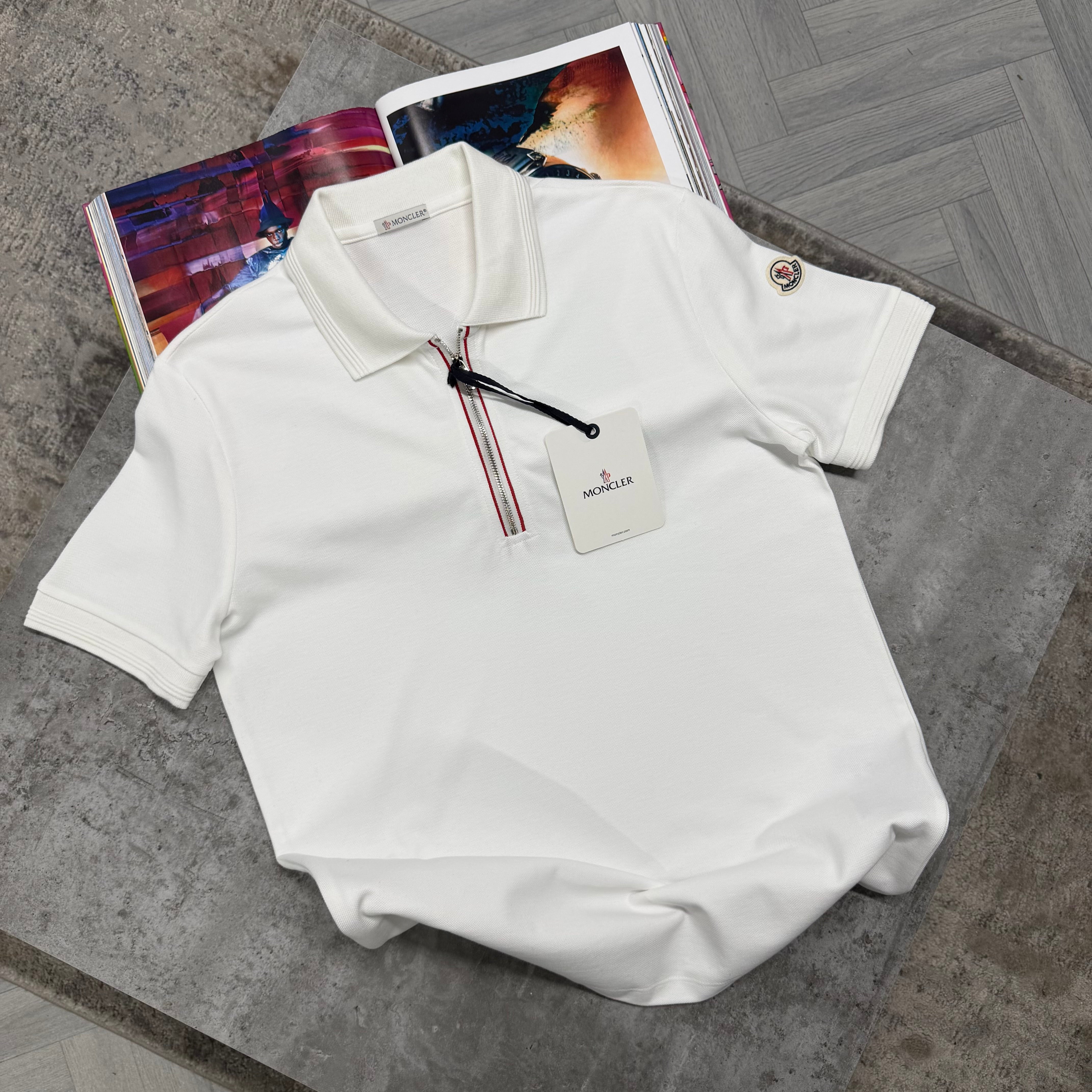 MNCLR ZIP POLO - WHITE