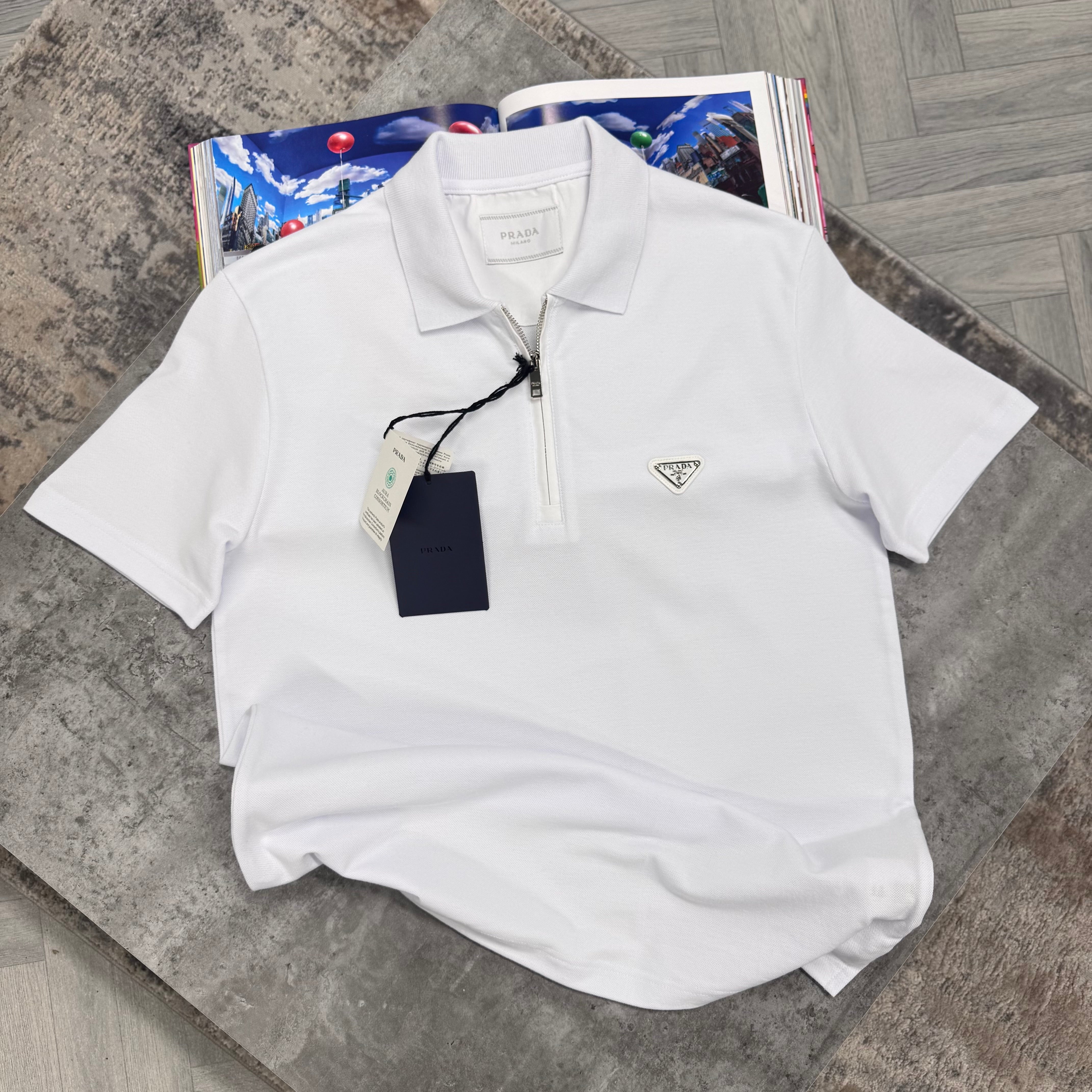 PDA POLO T SHIRT - WHITE