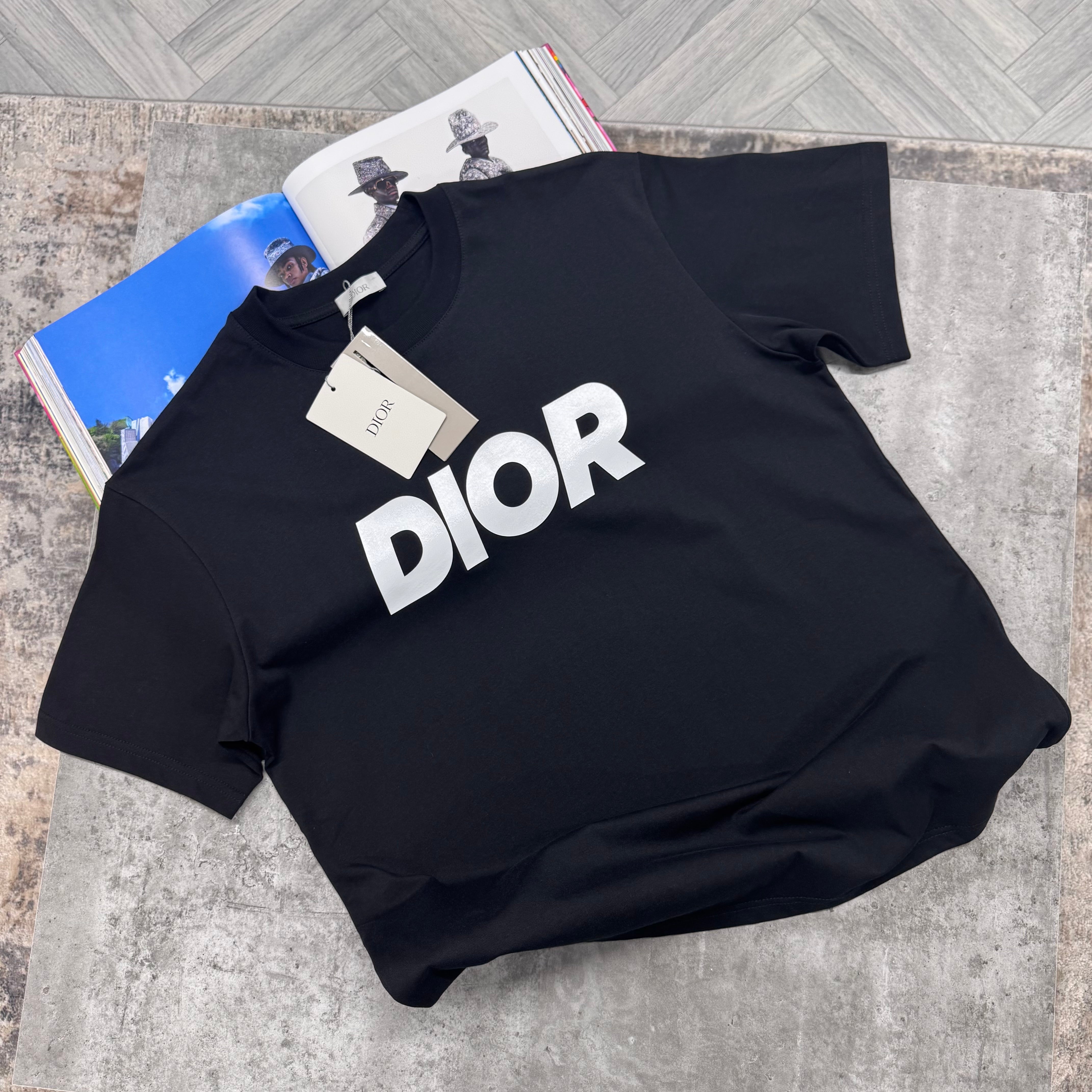 CD BLOCK LOGO T SHIRT - BLACK