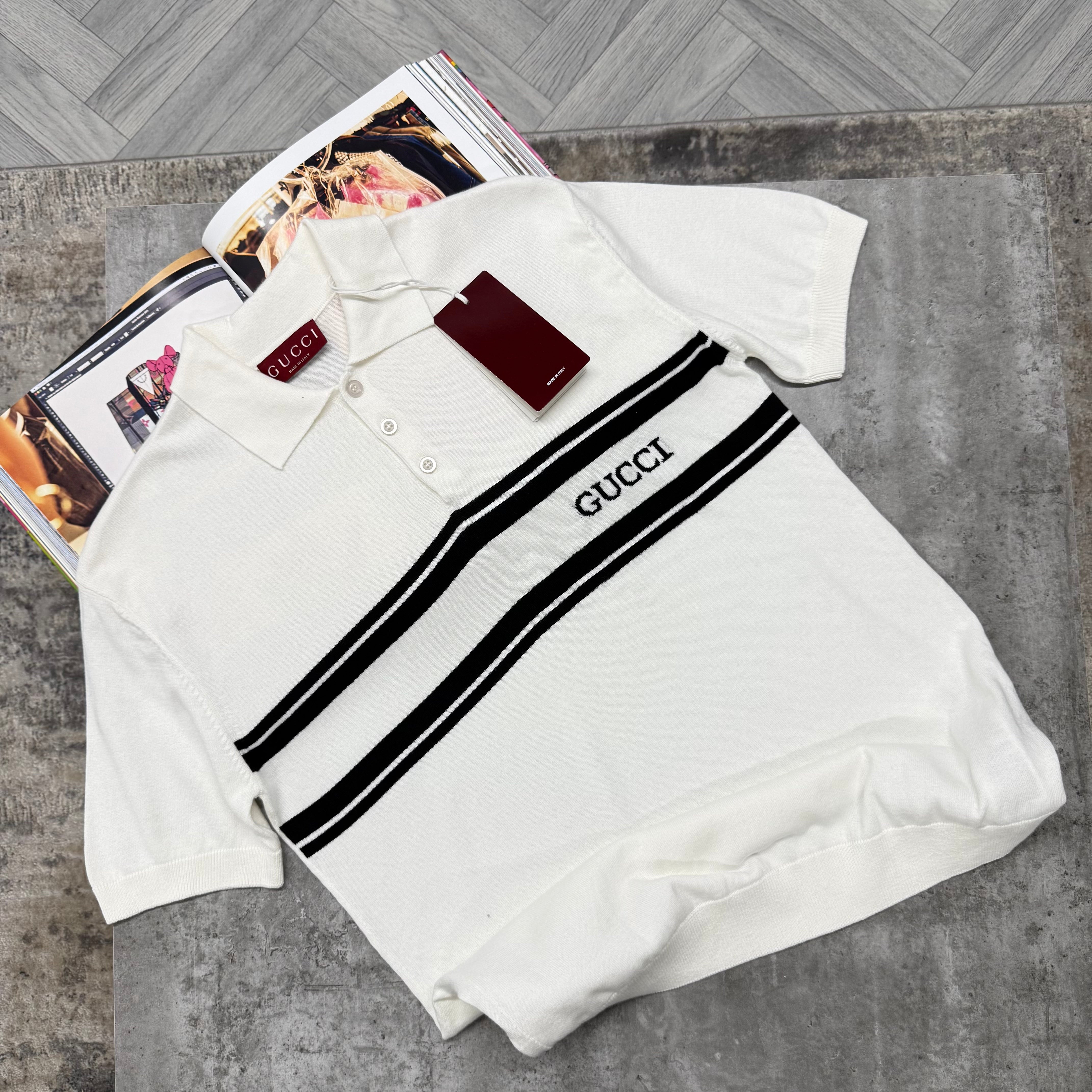 GCI KNITTED POLO - WHITE