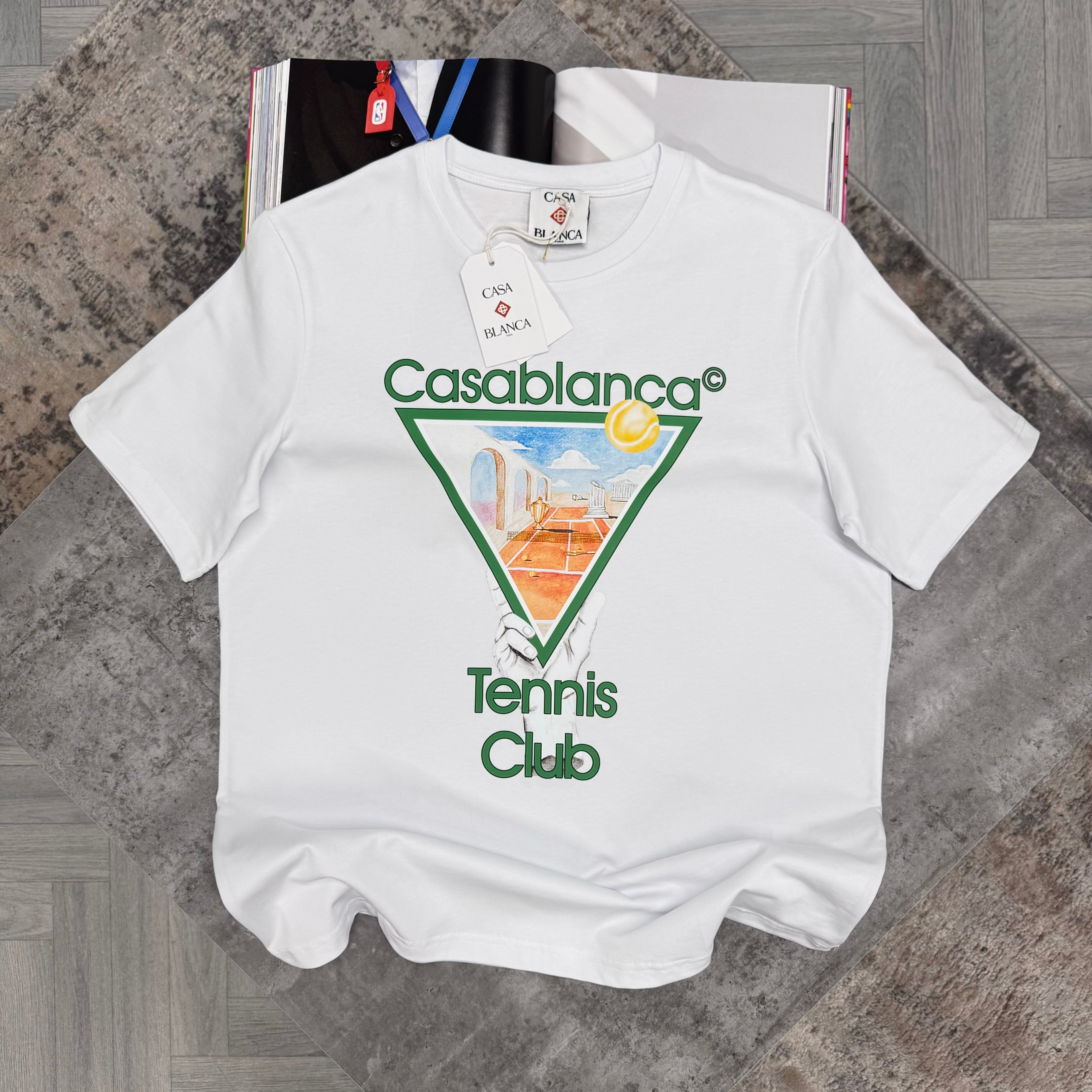 CASA TENNIS CLUB T SHIRT - WHITE