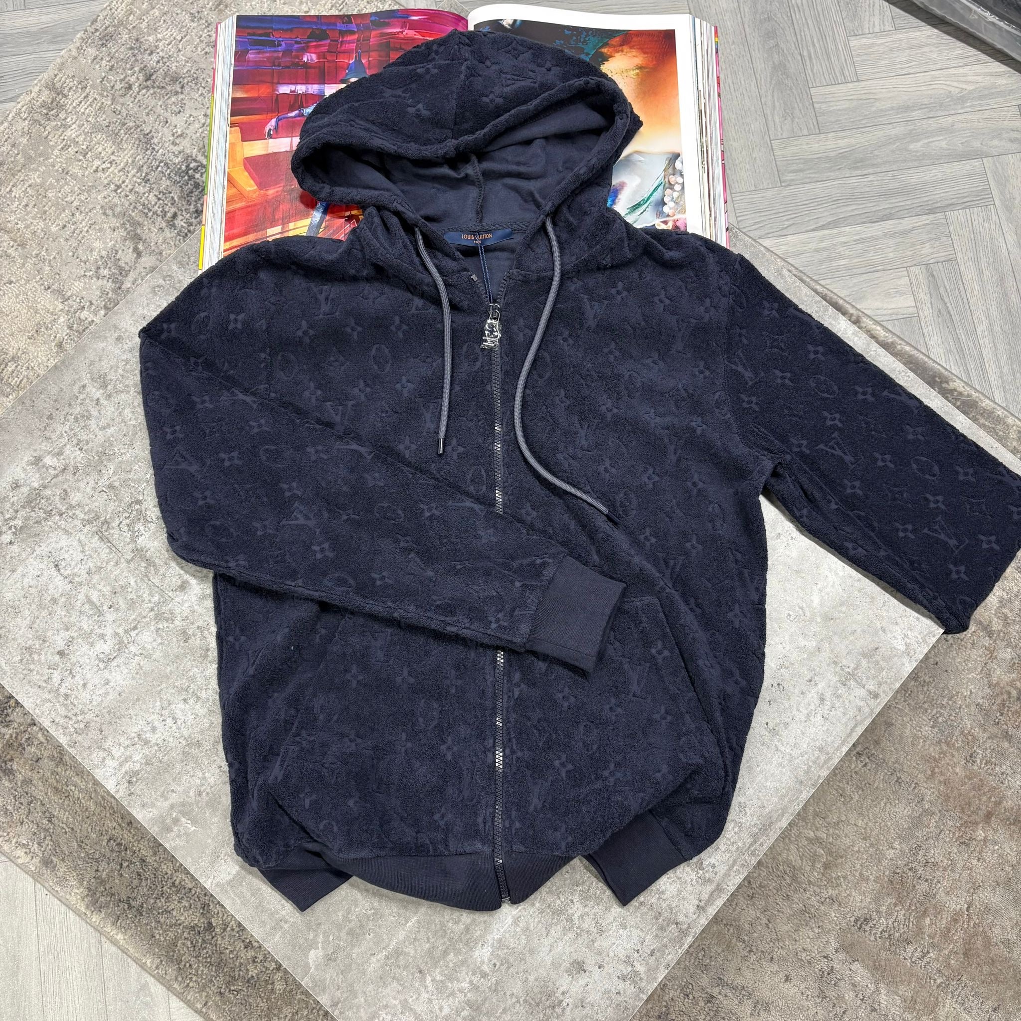 LVE MONOGRAM FULL ZIP JACKET - NAVY