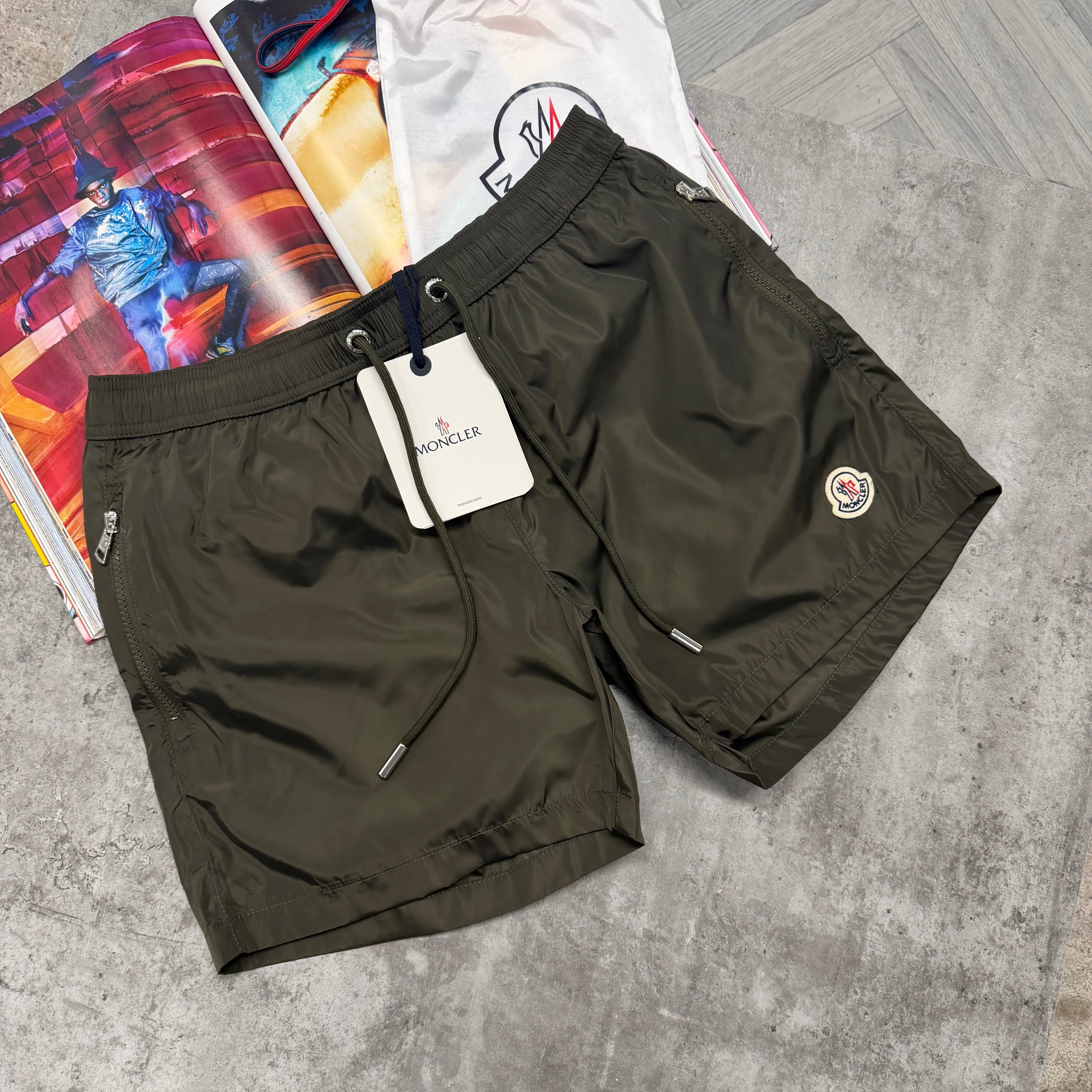 MNCLR ZIP POCKET BAGGED SWIMS - KHAKI