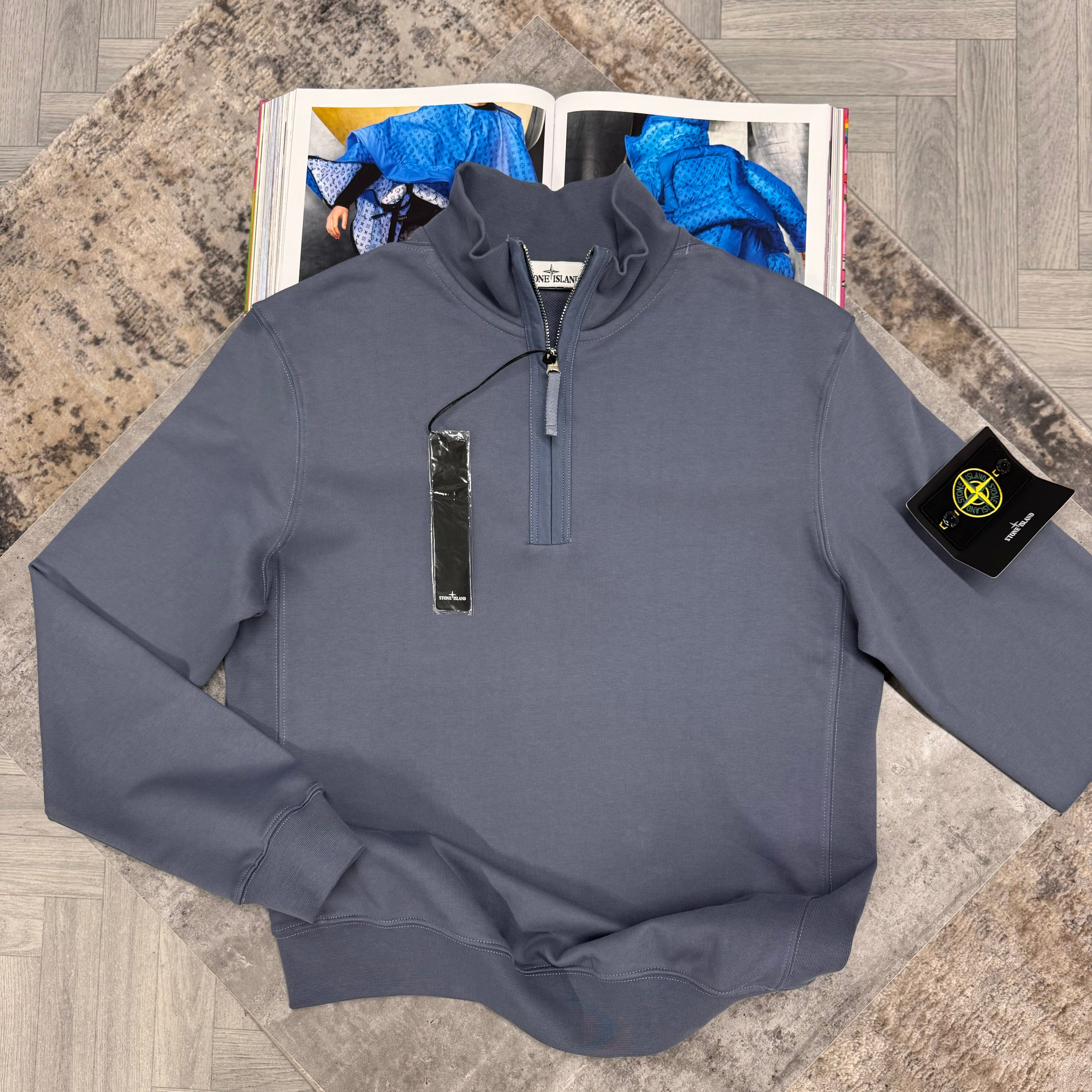 STONEY HALF ZIP JUMPER - BLUE