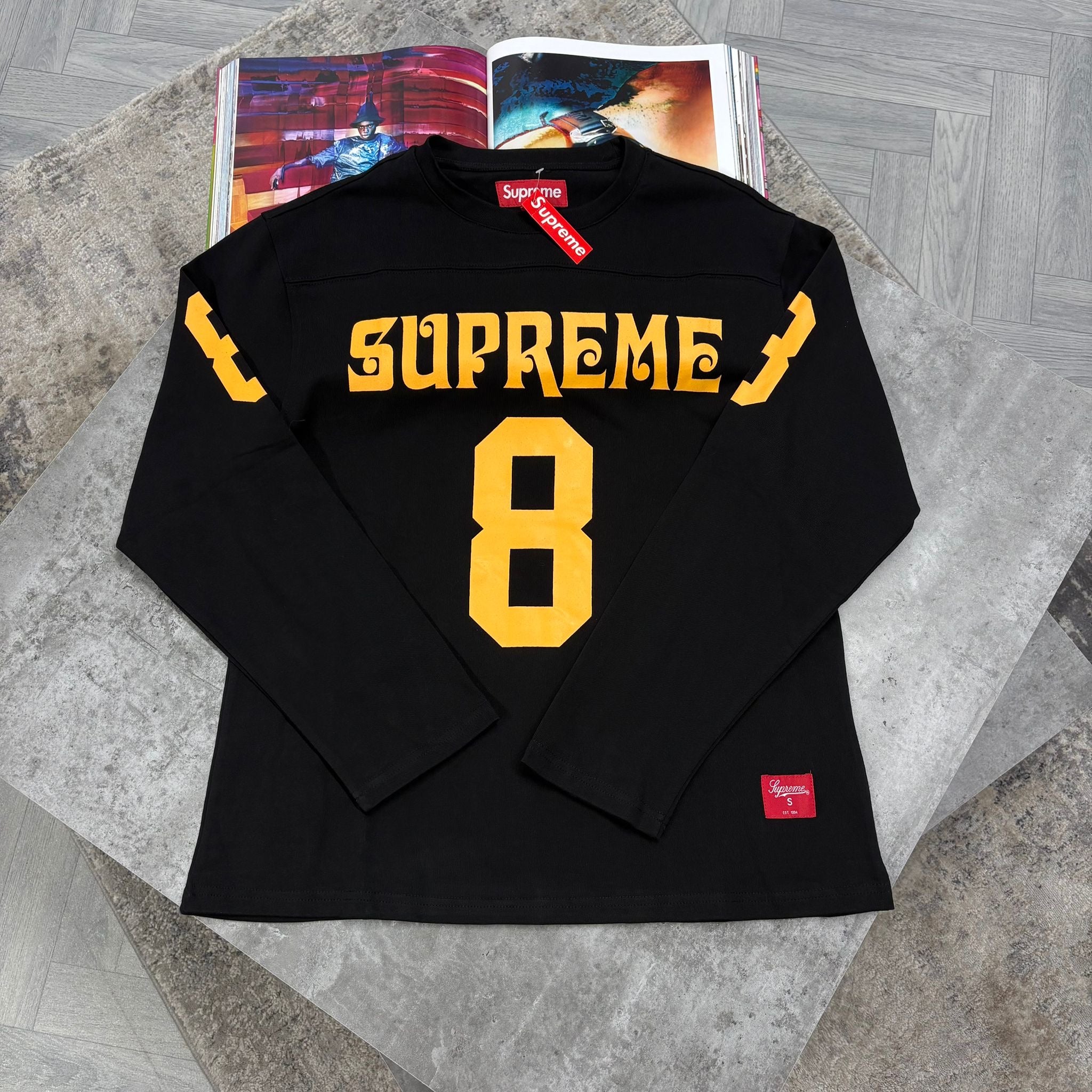 SUP LONG SLEEVE T SHIRT - BLACK / YELLOW