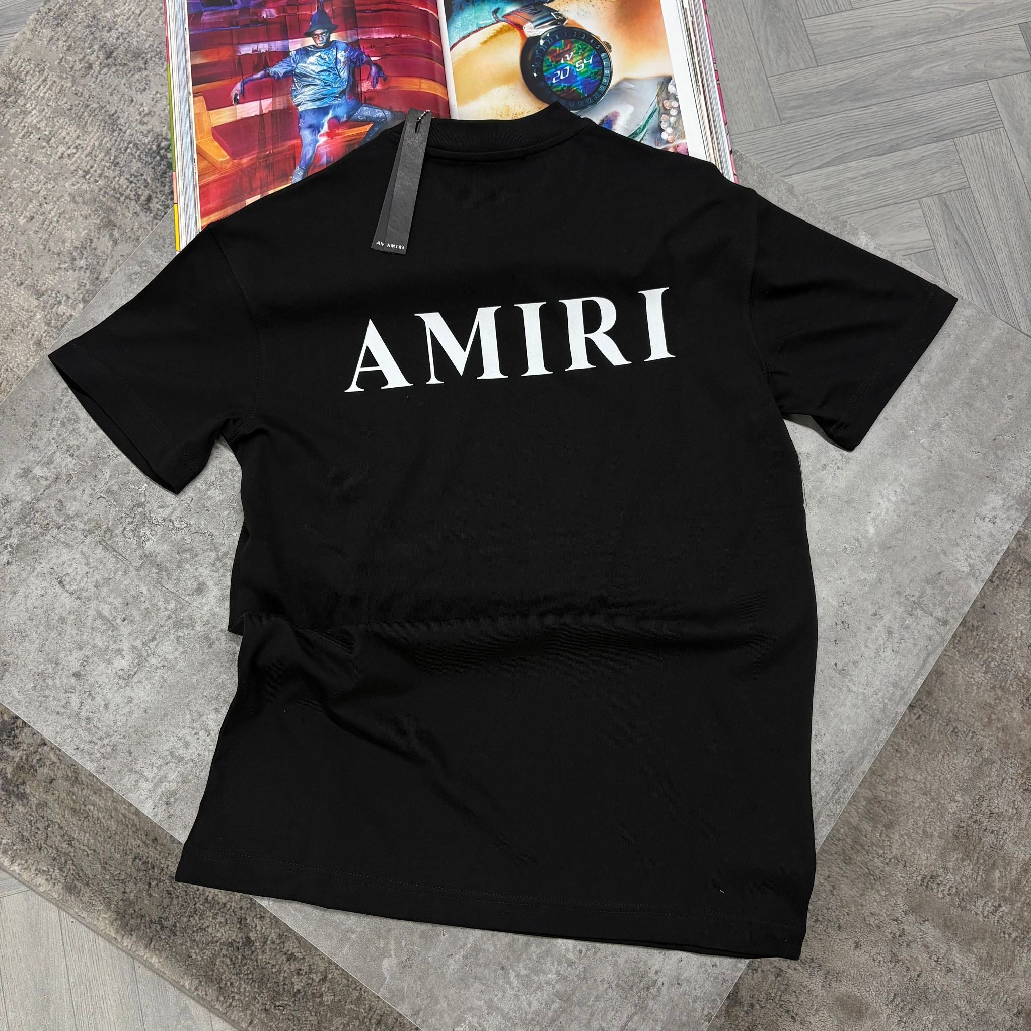 AM LOGO T SHIRT - BLACK