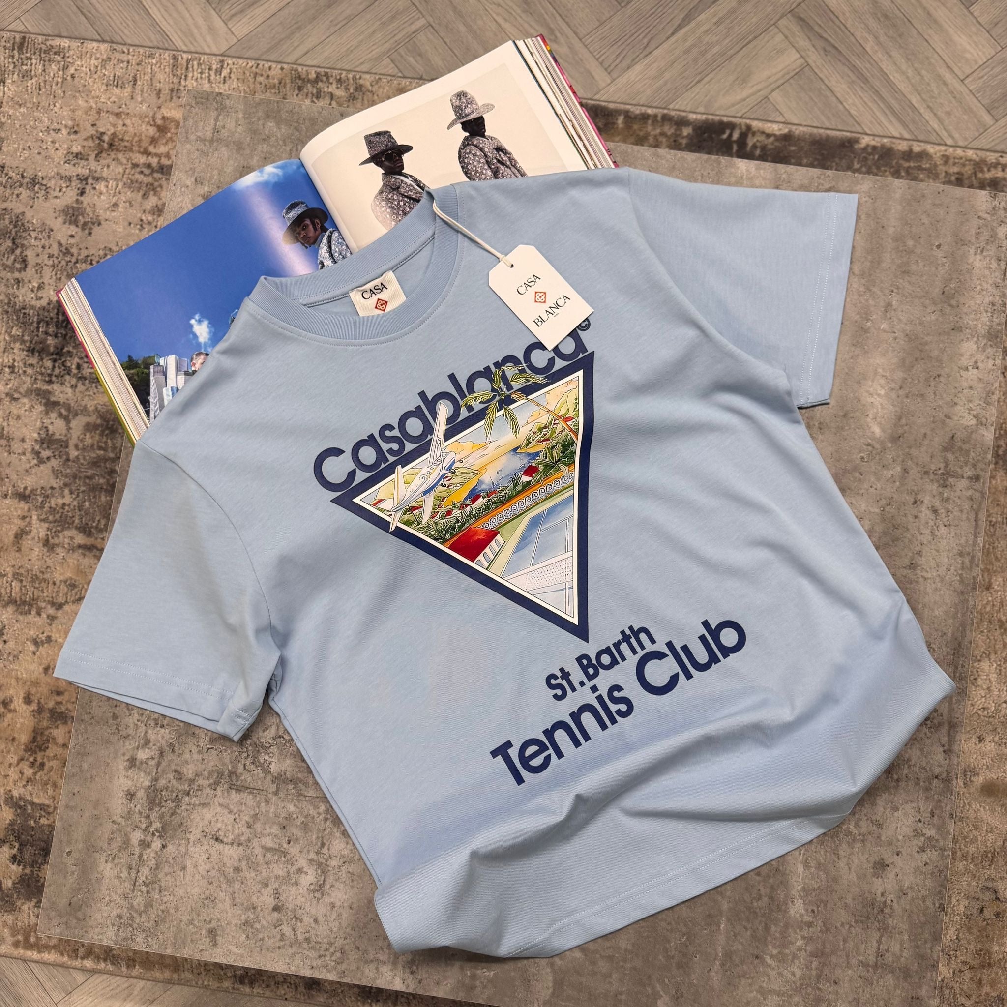 CASA TENNIS CLUB T SHIRT - BLUE