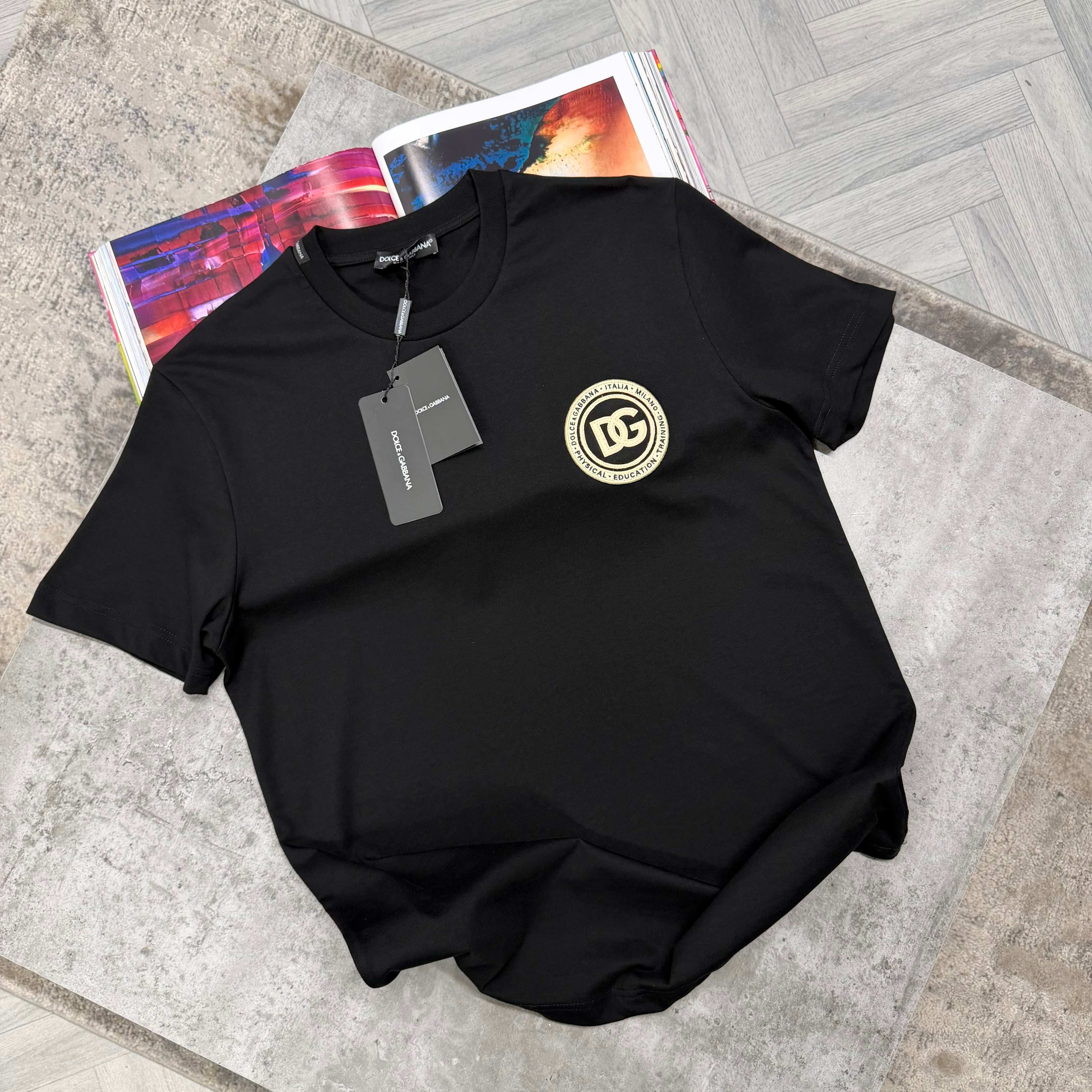 D&G LOGO T SHIRT - BLACK