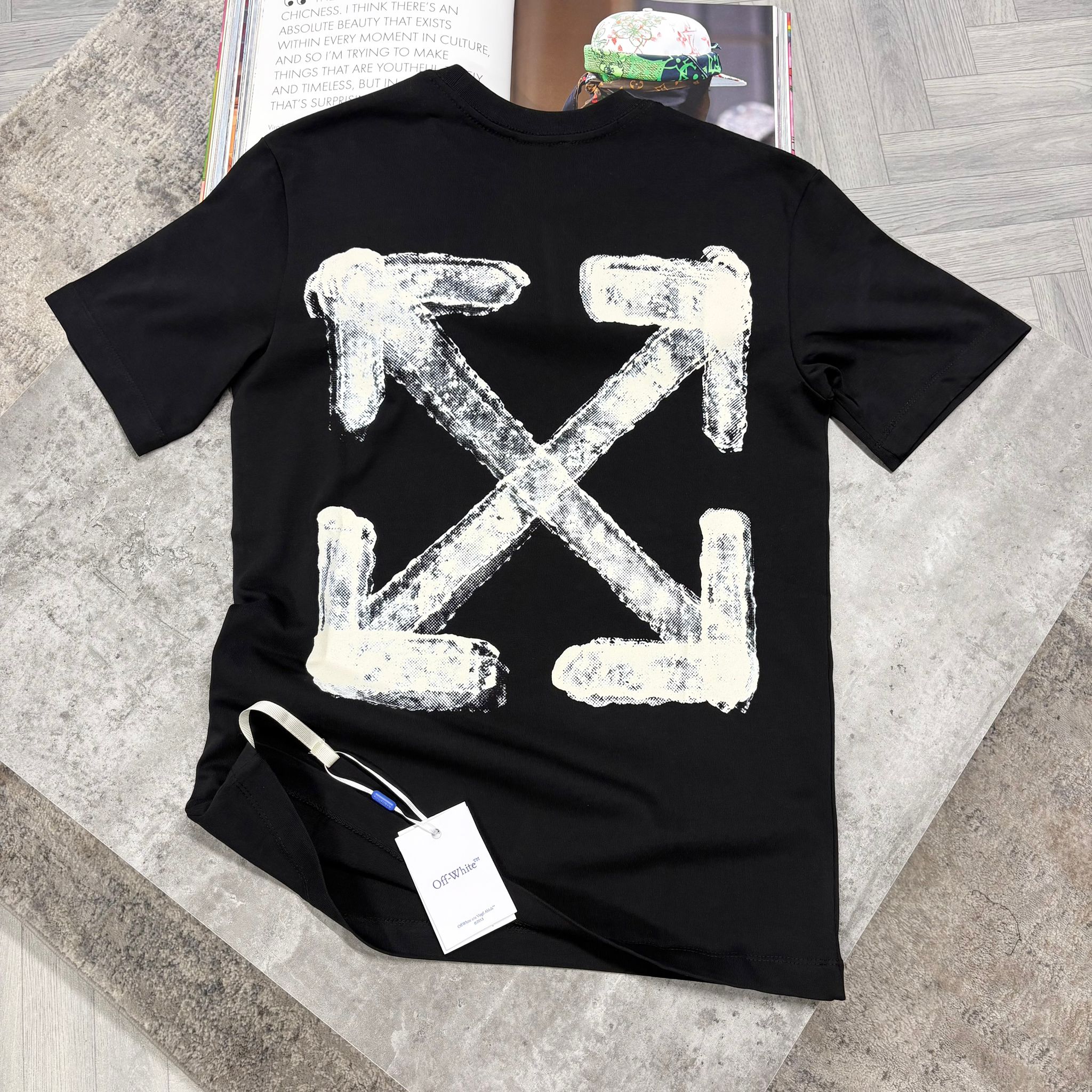 OW CROSS T SHIRT - BLACK