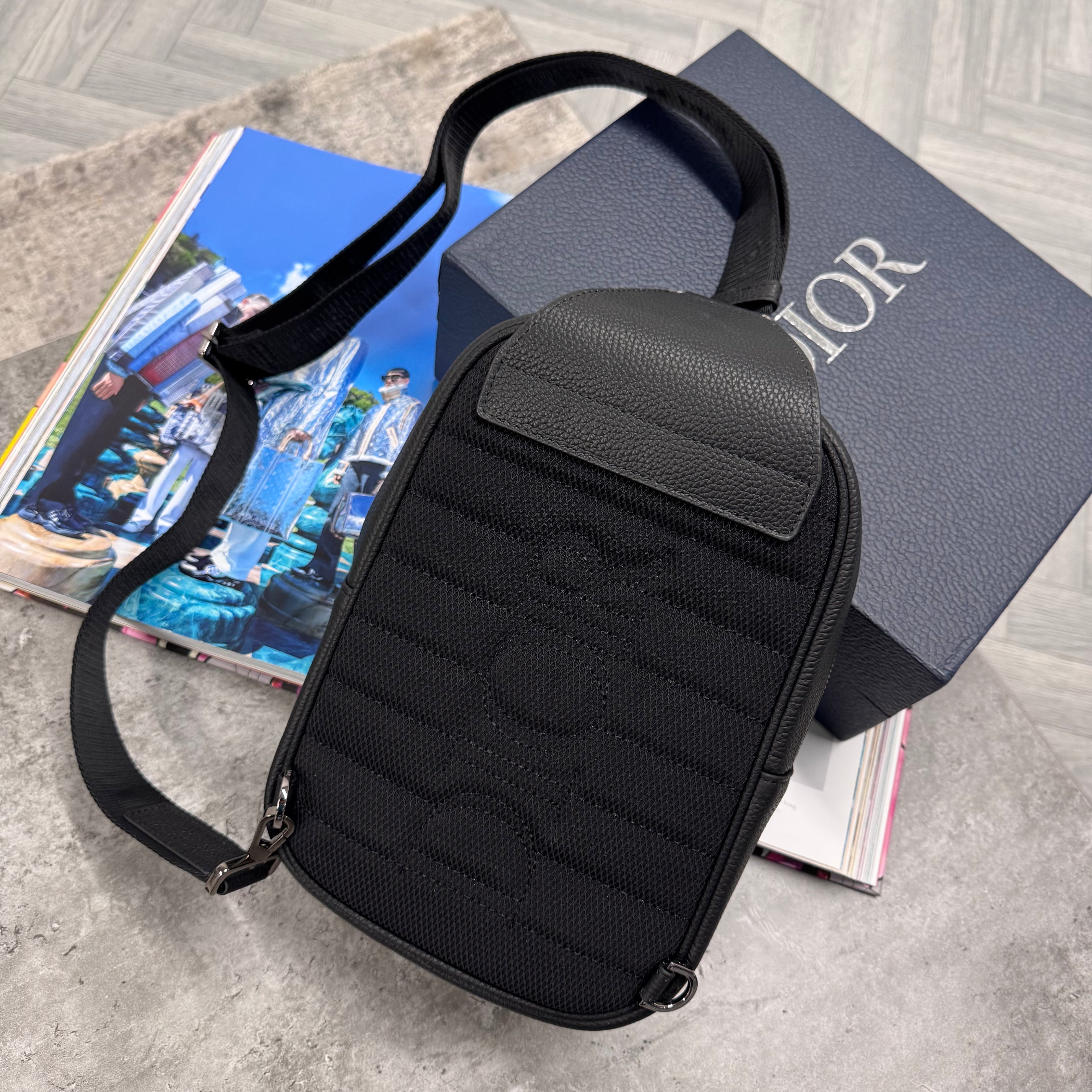 CD CROSSBODY SLING BAG - CREAM