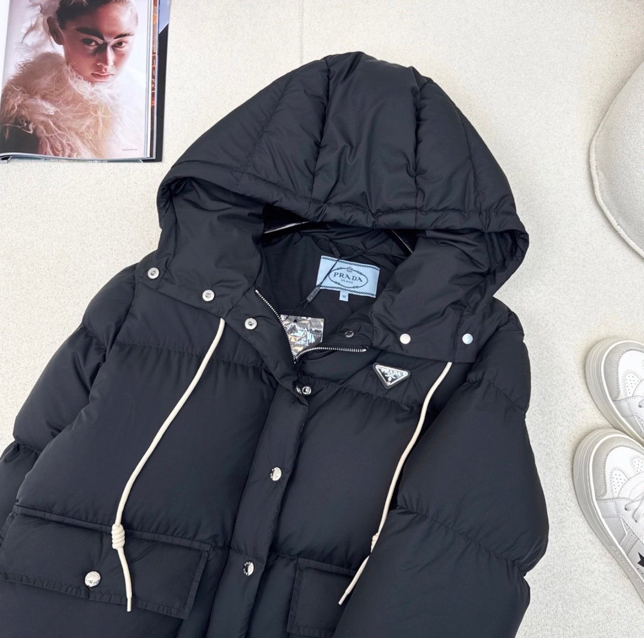 (PRE ORDER) PDA PUFFER COAT - BLACK