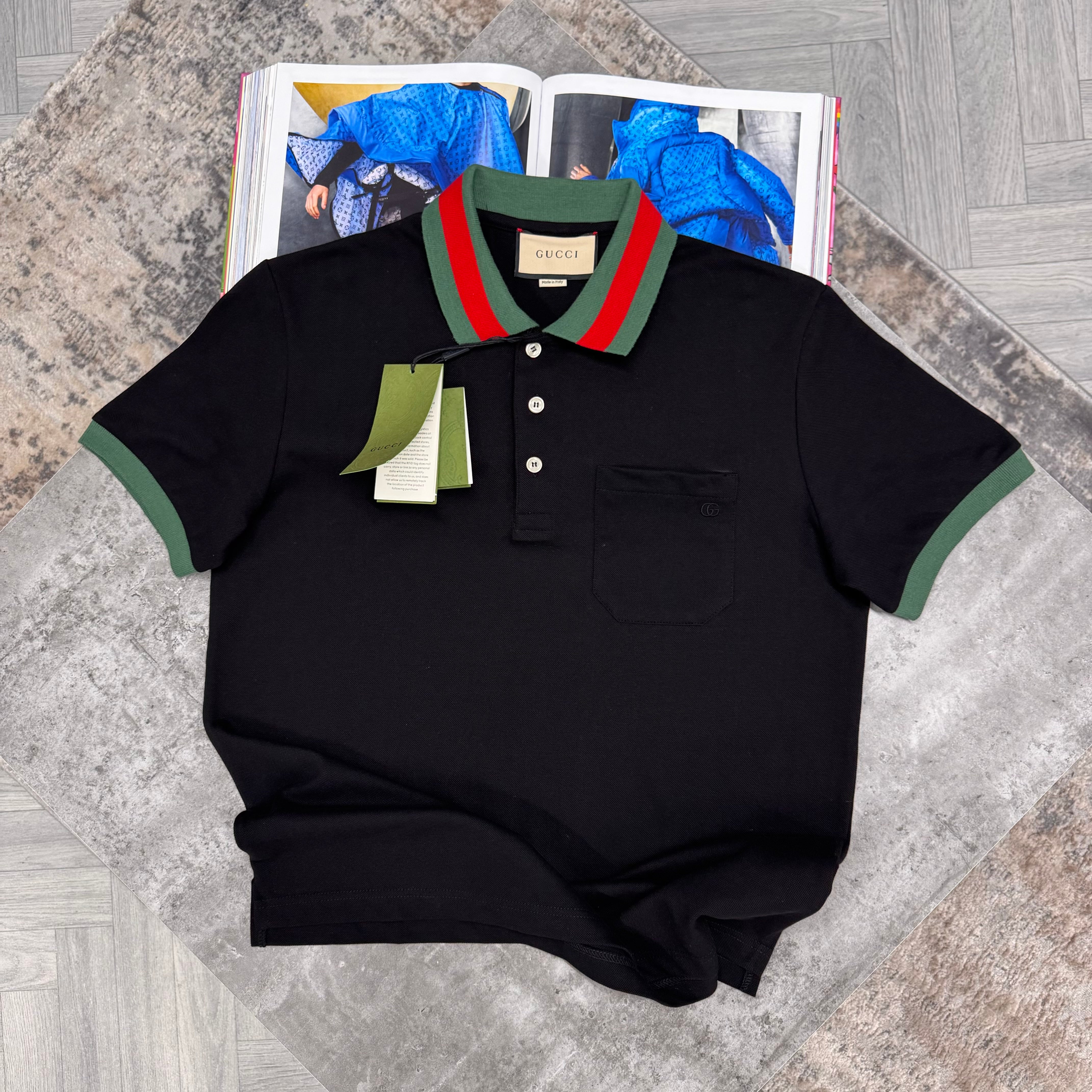 GG POCKET POLO - BLACK