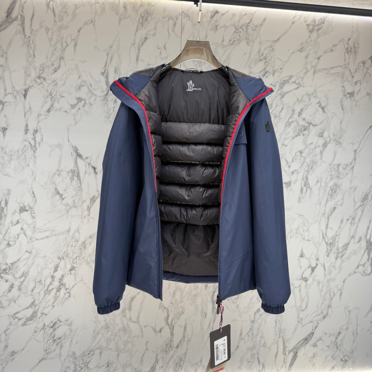 (PRE ORDER) MNCLR HOODED LIGHTWEIGHT GRENOBLE COAT - BLUE