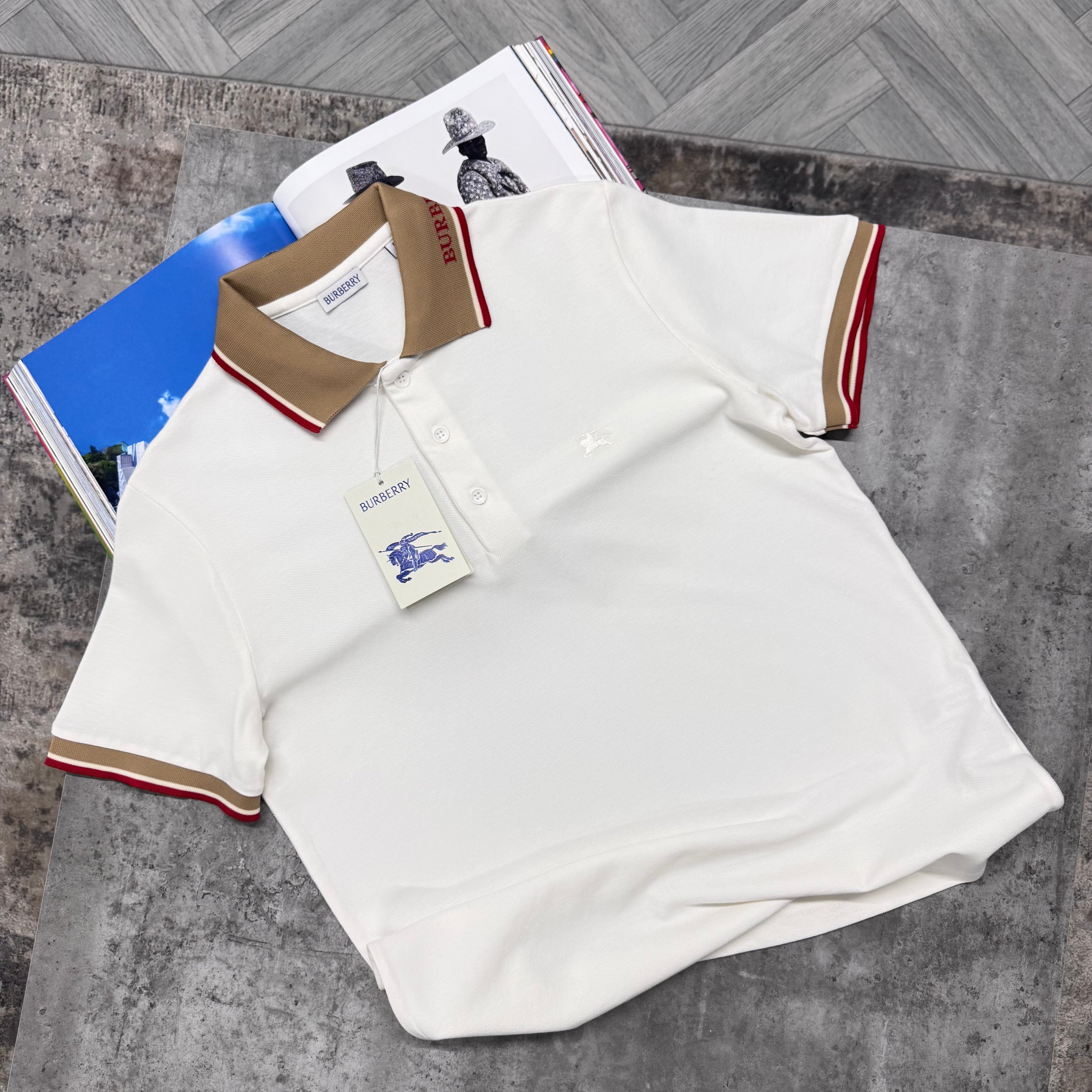 BBR POLO - WHITE / RED