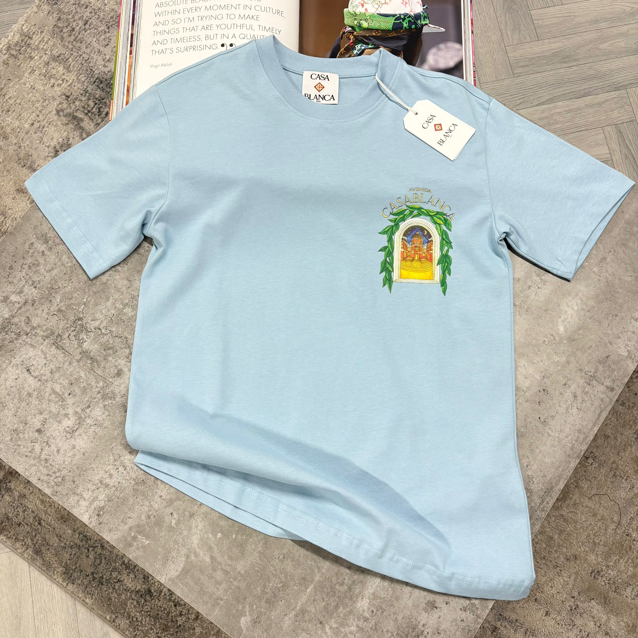 CASA TEMPLE T SHIRT - SKY BLUE