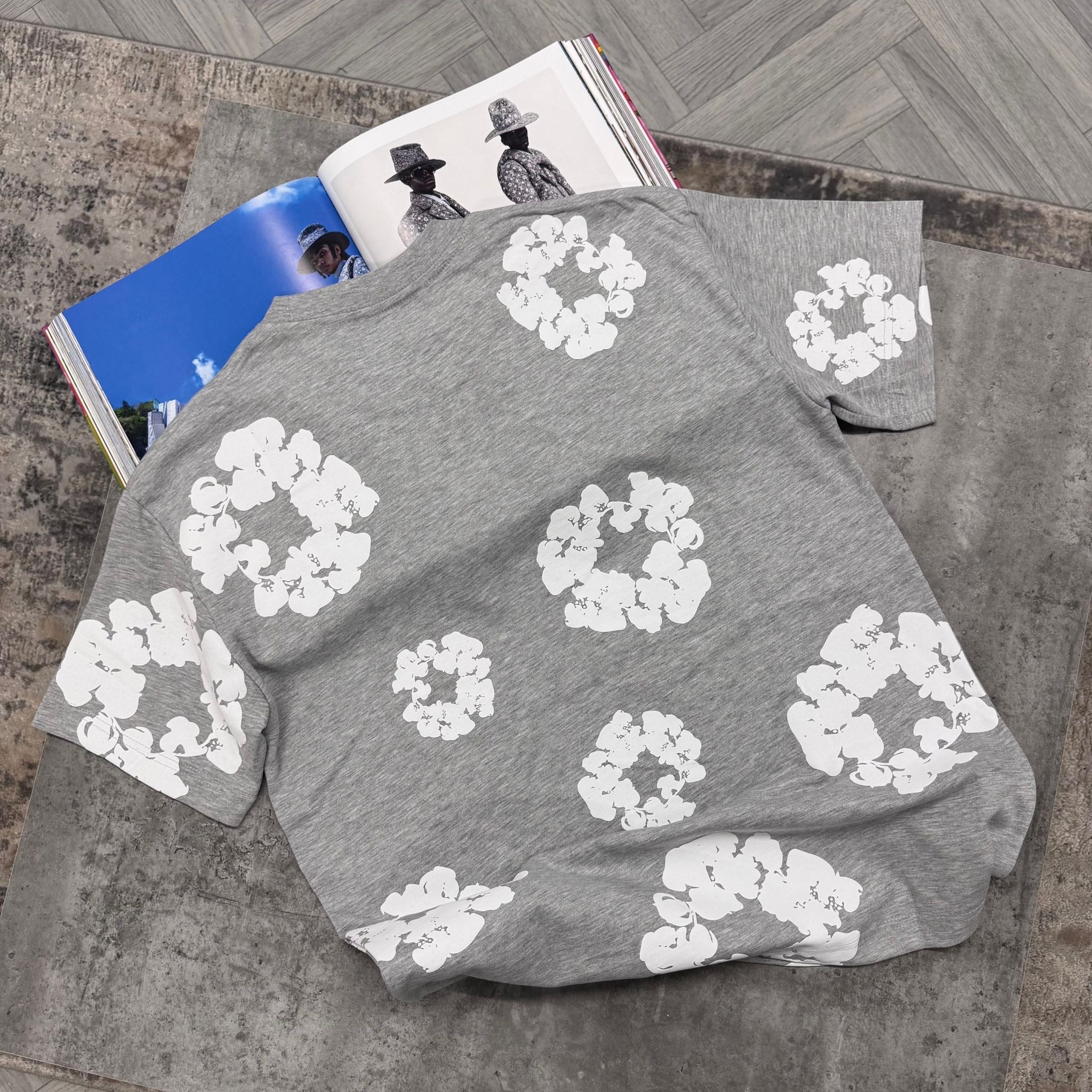 DENIM T T SHIRT - GREY