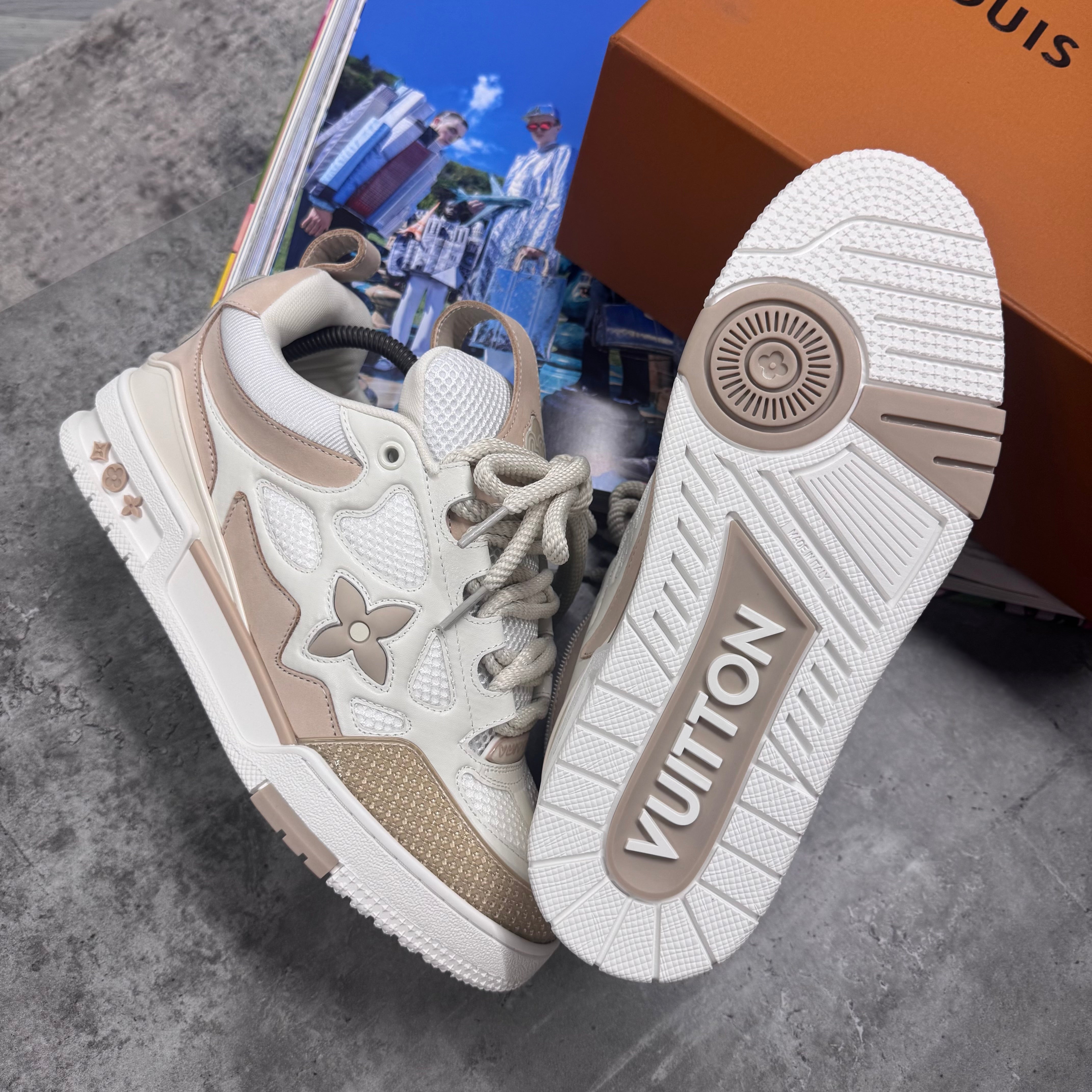 (PRE ORDER) LVE SKATE TRAINERS - BEIGE