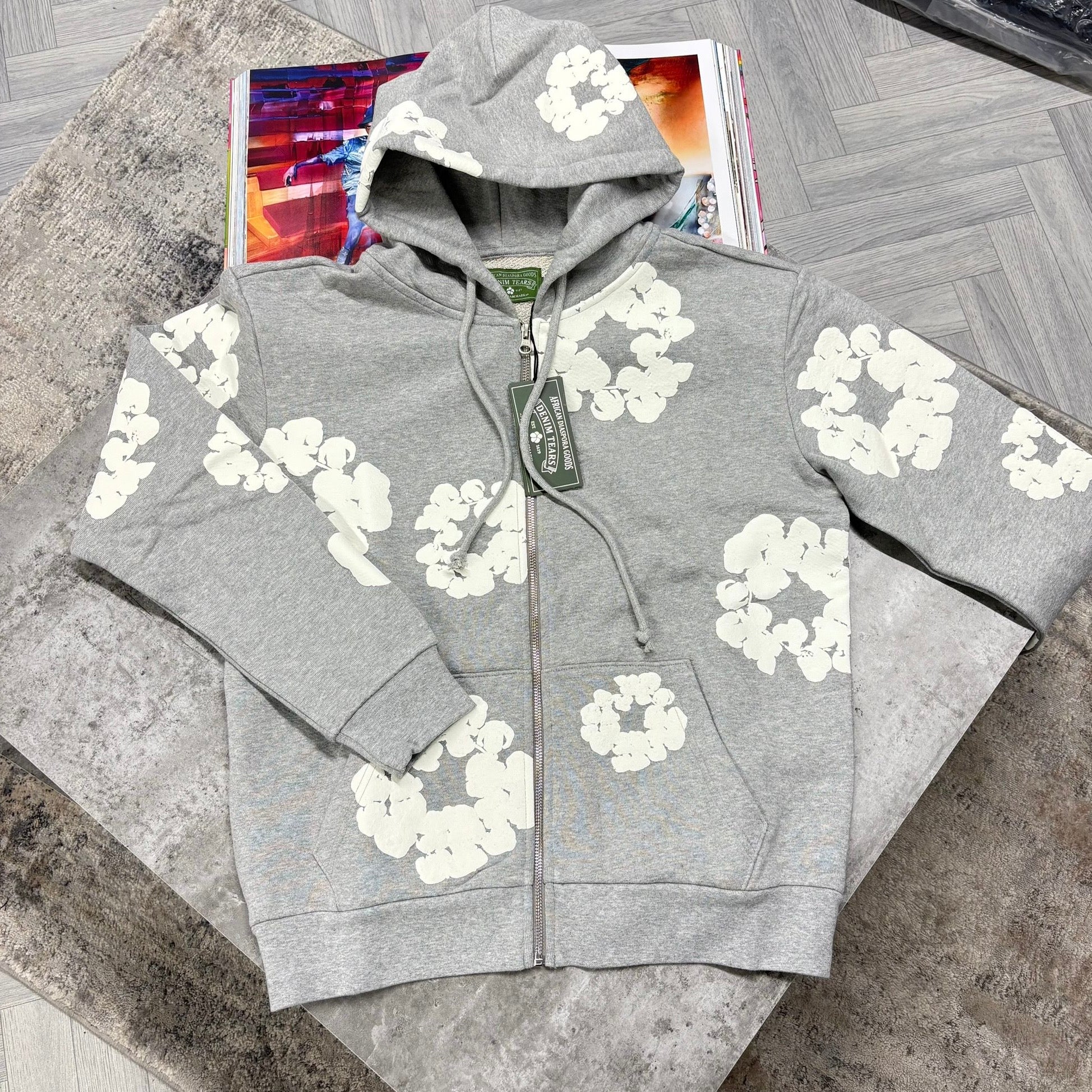 DENIM T FULL ZIP JACKET - GREY