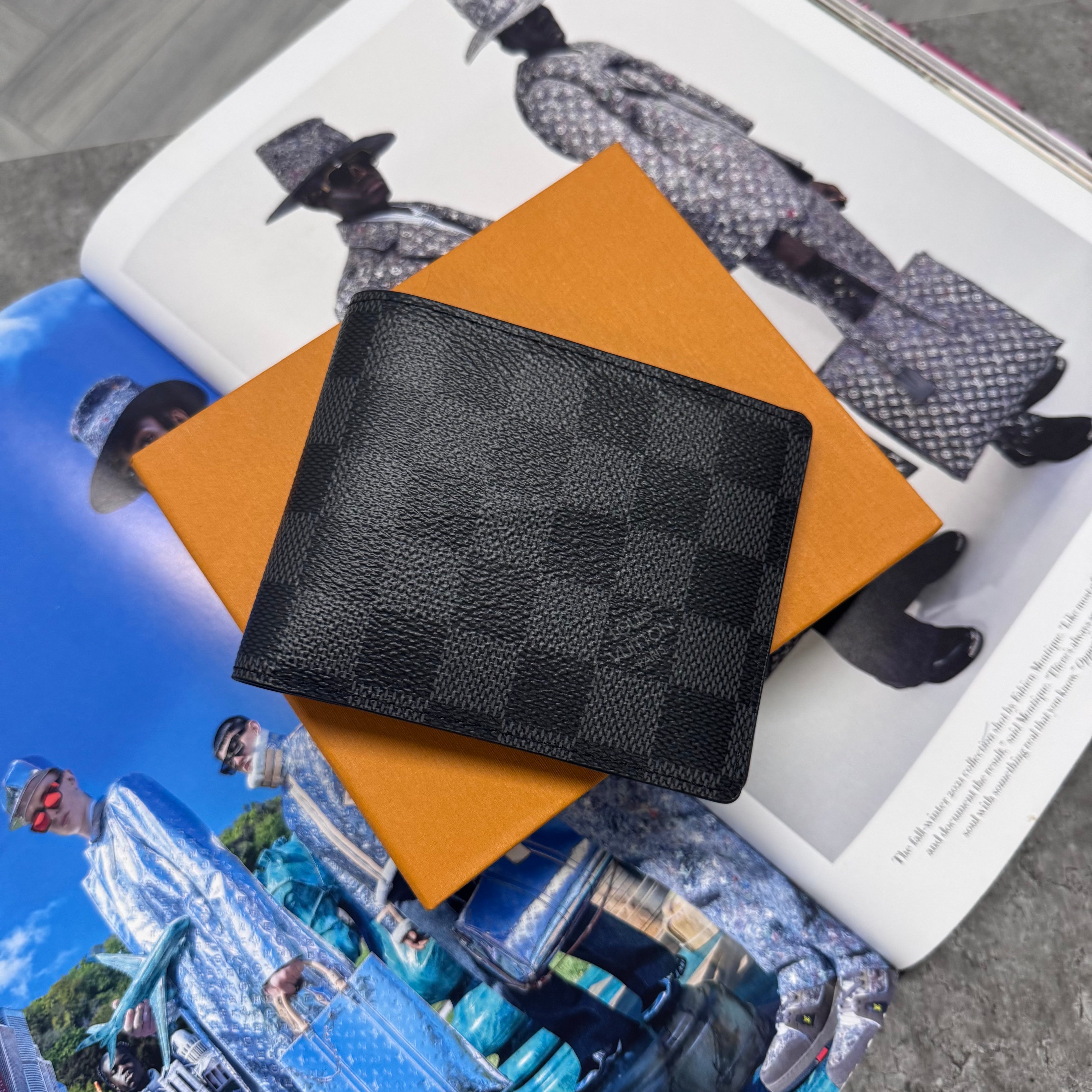 (PRE ORDER) LVE DAMIER WALLET - BLACK