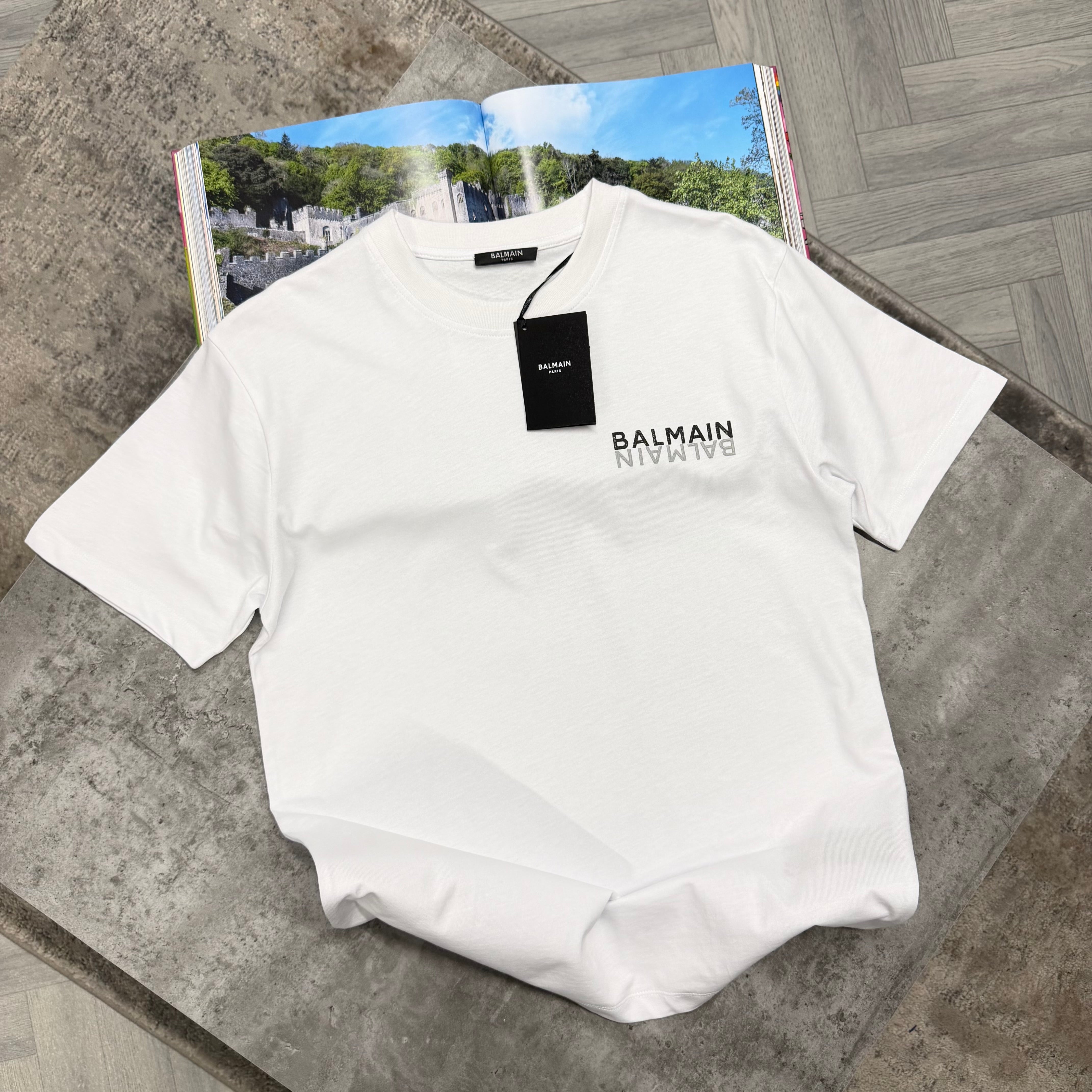 BLM DOUBLE LOGO T SHIRT - WHITE