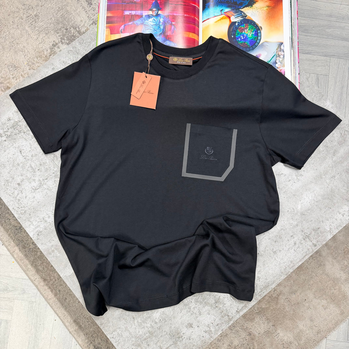 LORO POCKET T SHIRT - BLACK