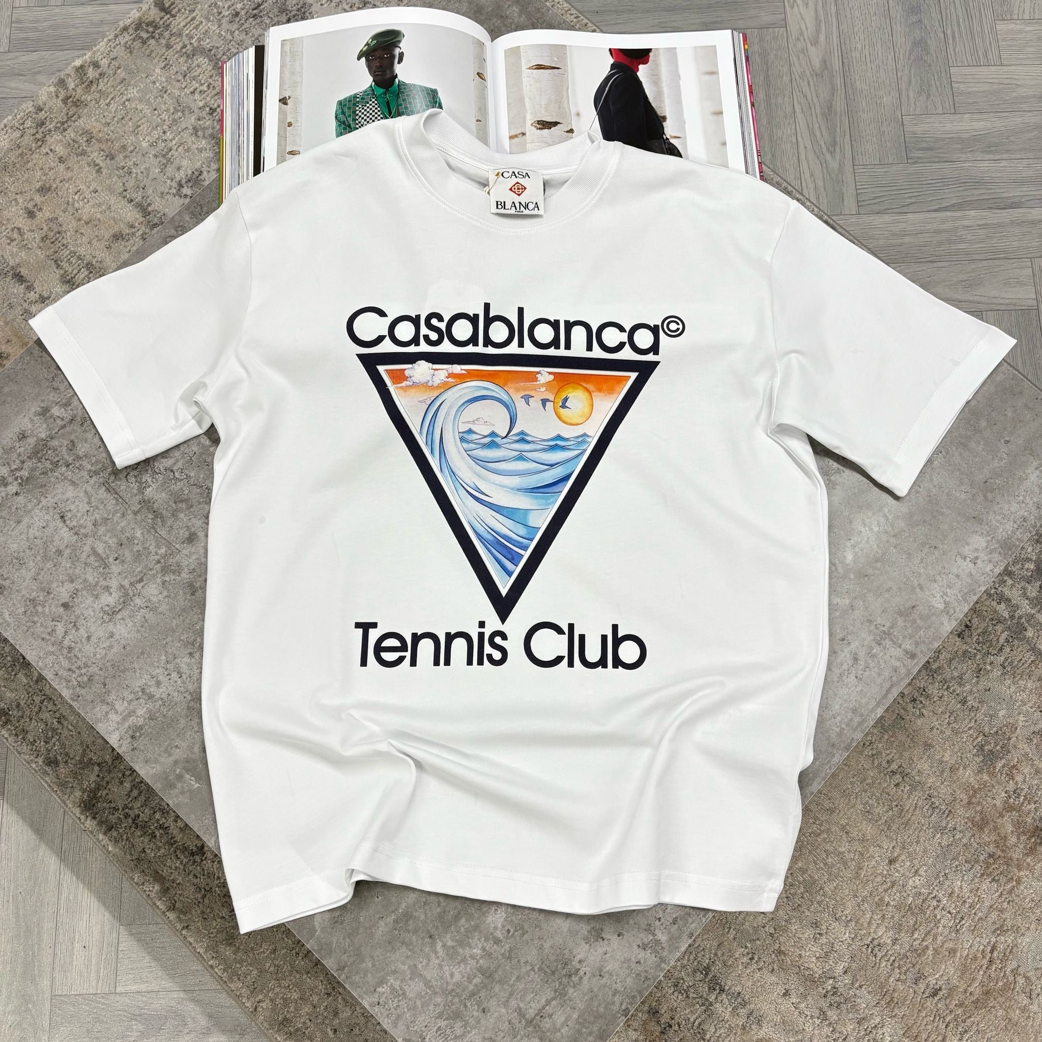 CASA TENNIS CLUB T SHIRT - WHITE