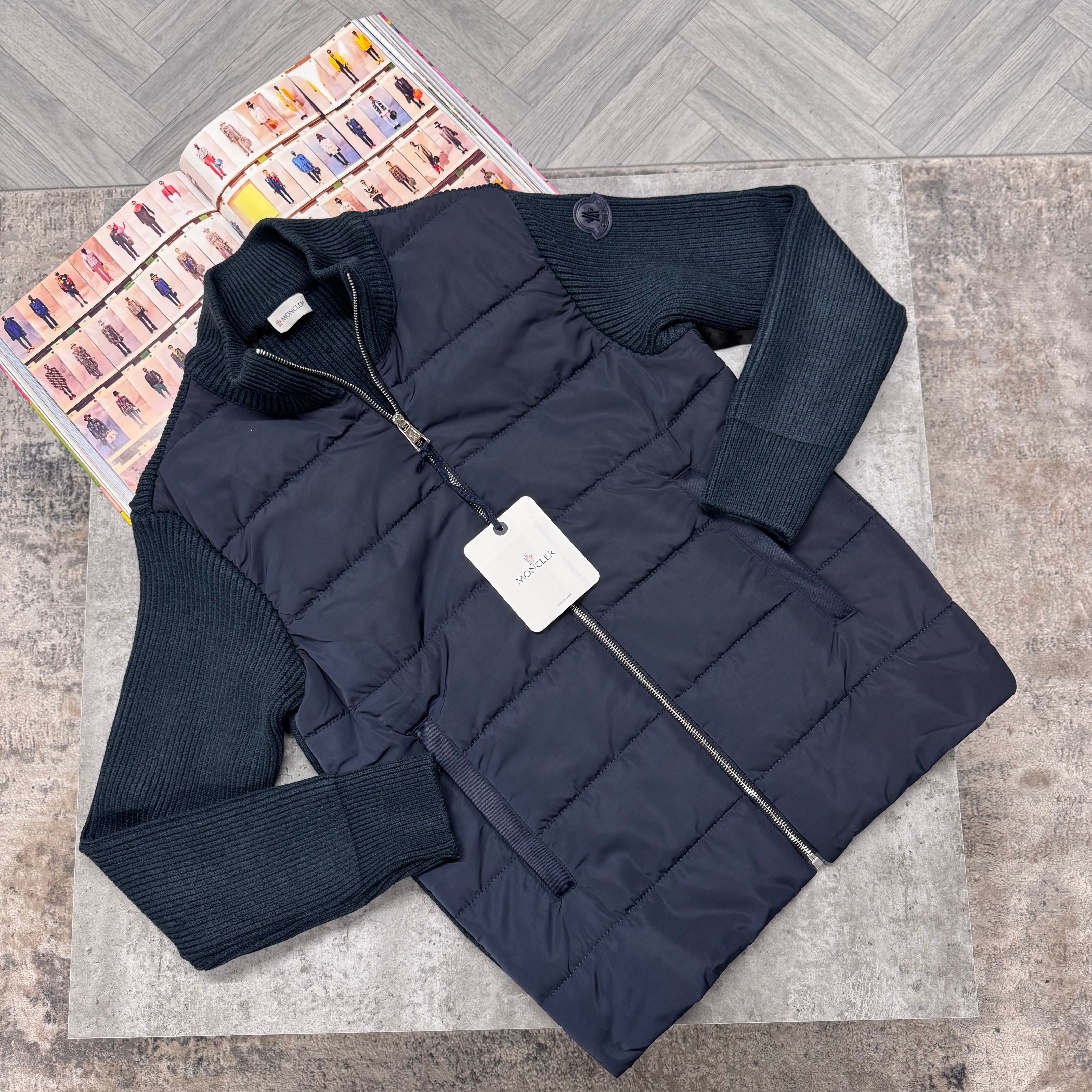 MNCLR BLACK BADGE ZIP UP JACKET - NAVY