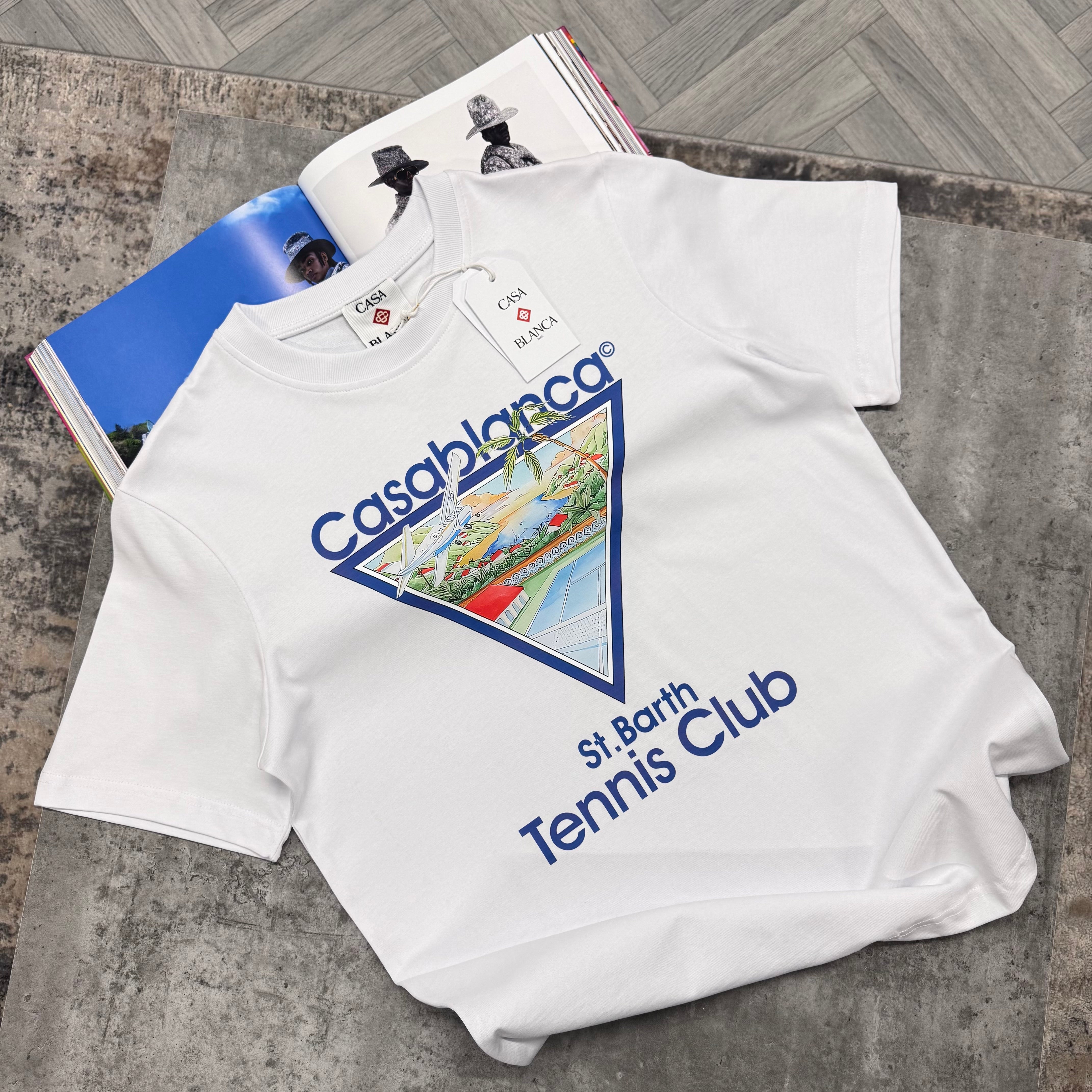 CASA TENNIS CLUB ST BARTHS T SHIRT - WHITE