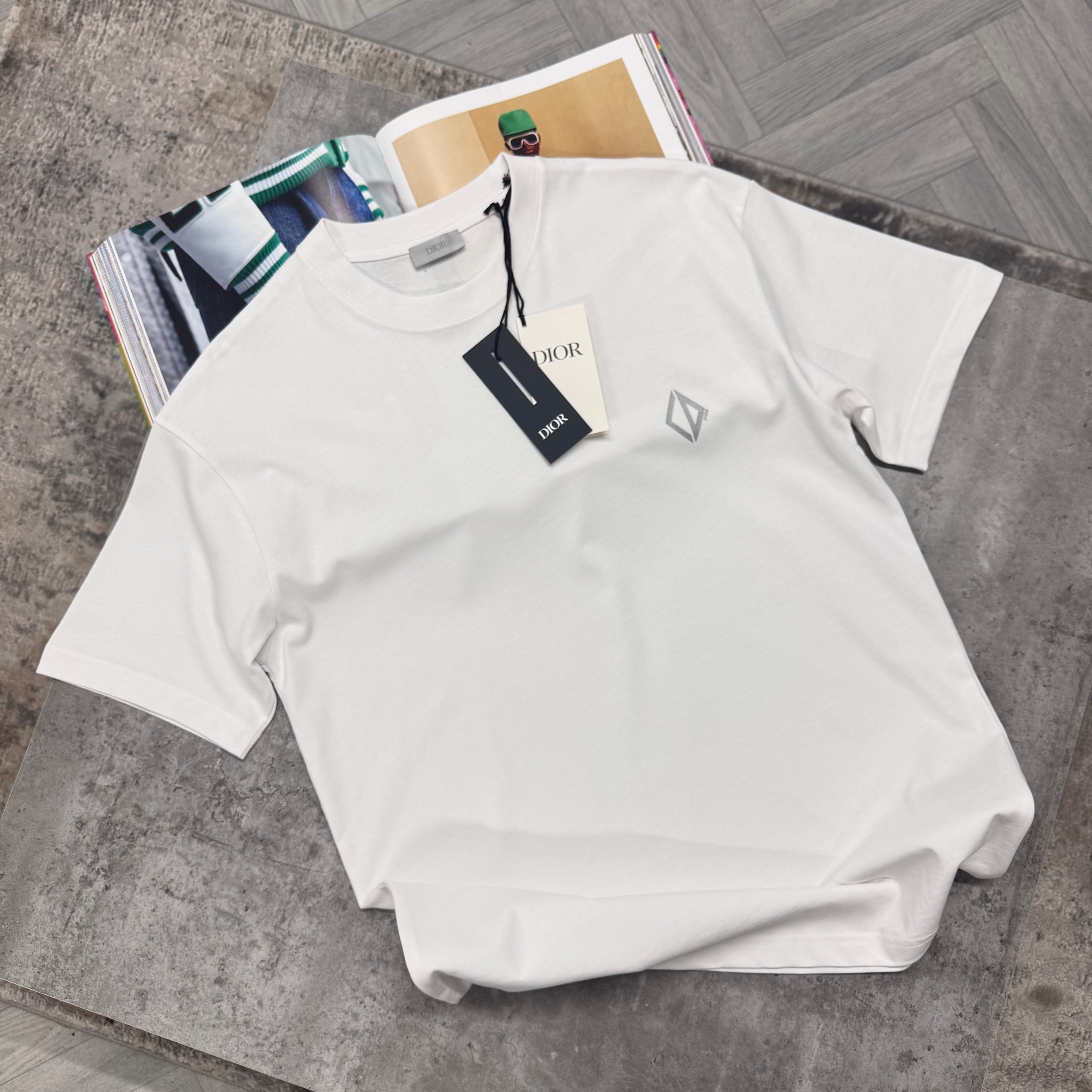 CD DIAMOND LOGO T SHIRT - WHITE