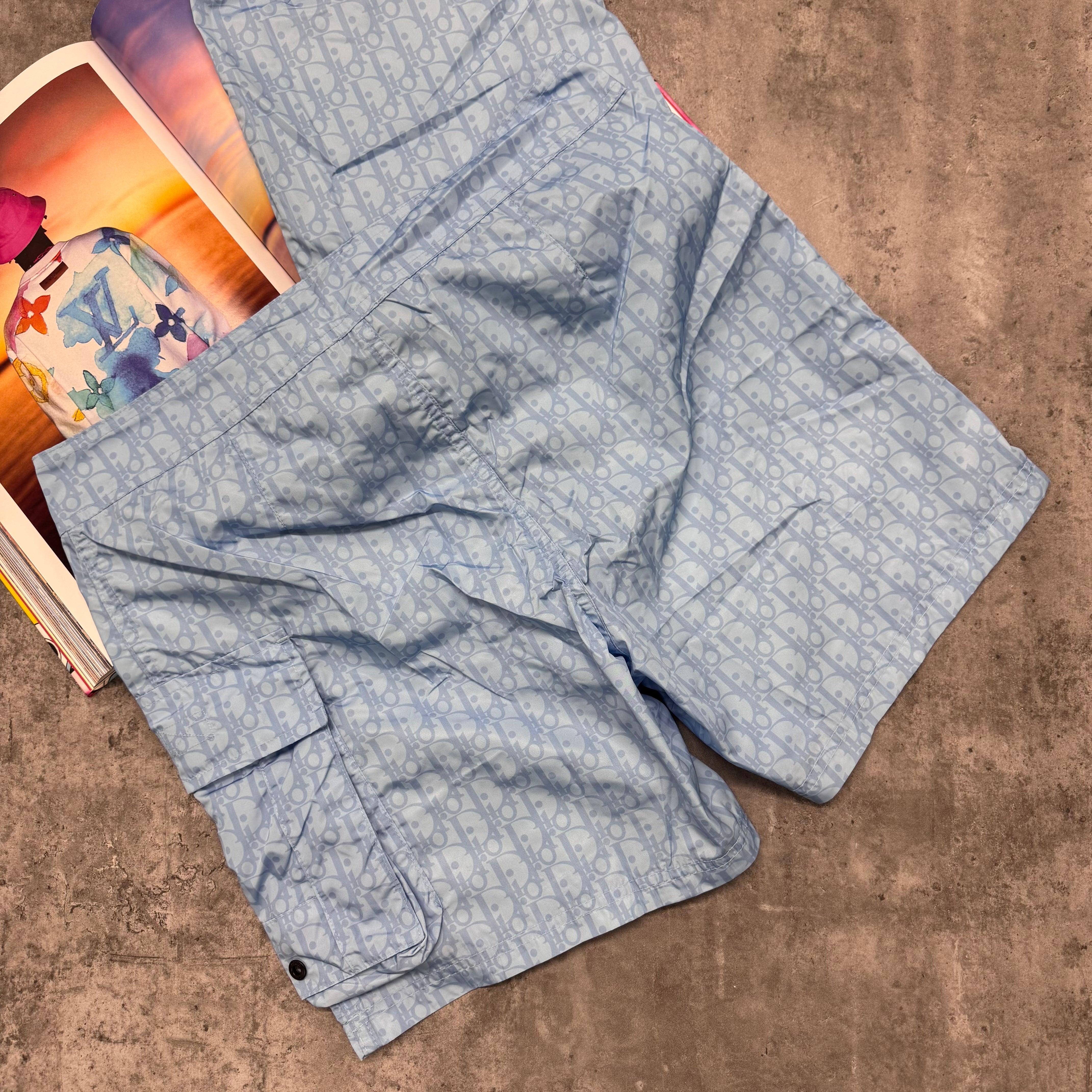 CD OBLIQUE SWIM SHORTS - SKY BLUE