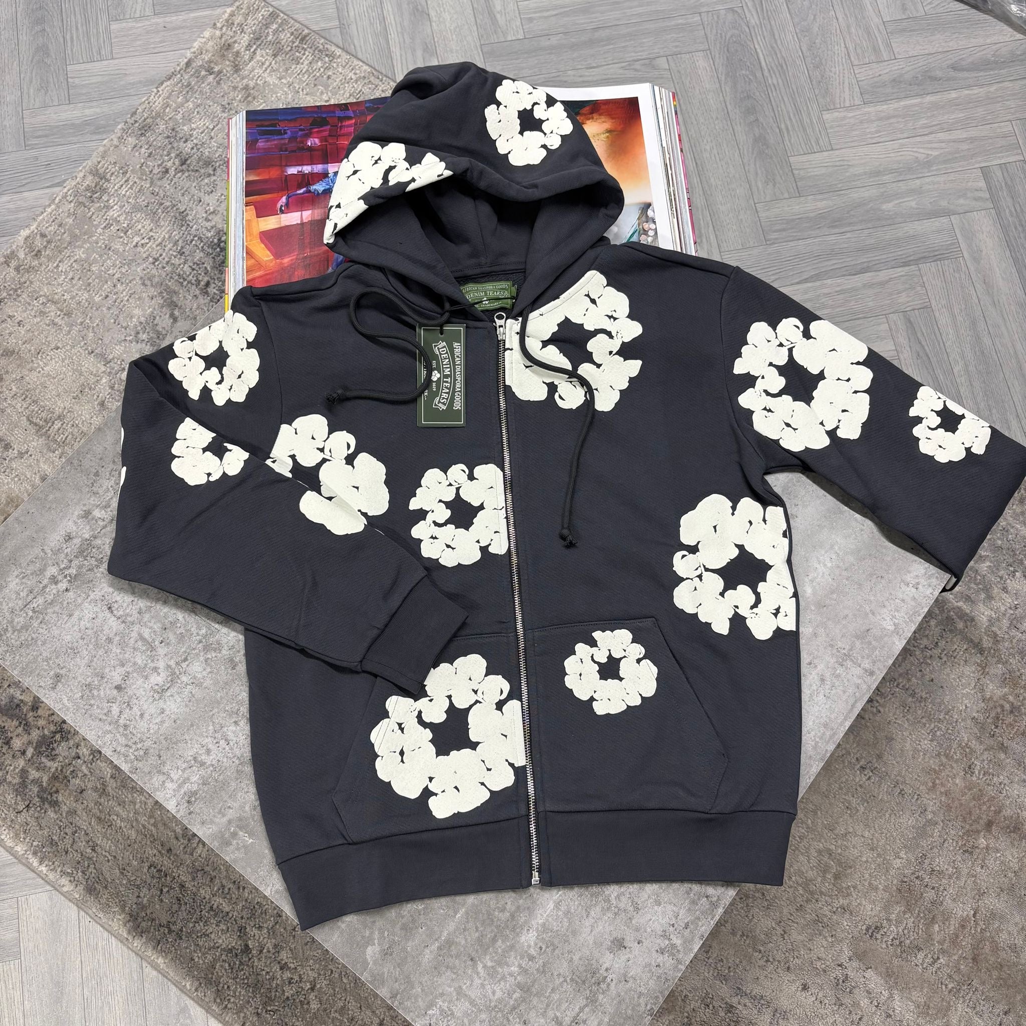 DENIM T FULL ZIP JACKET - CHARCOAL