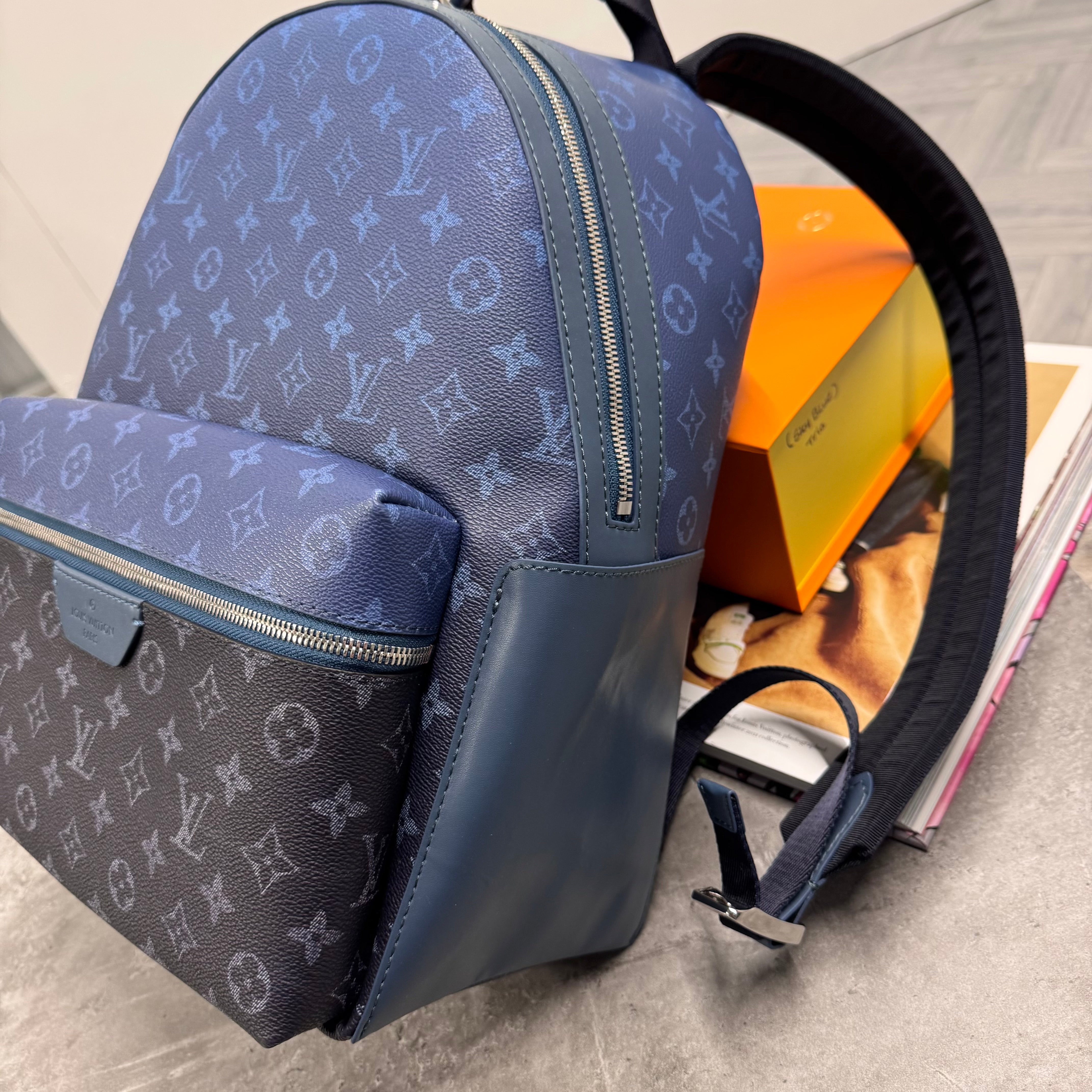 LVE MONOGRAM BACKPACK - BLUE FADE