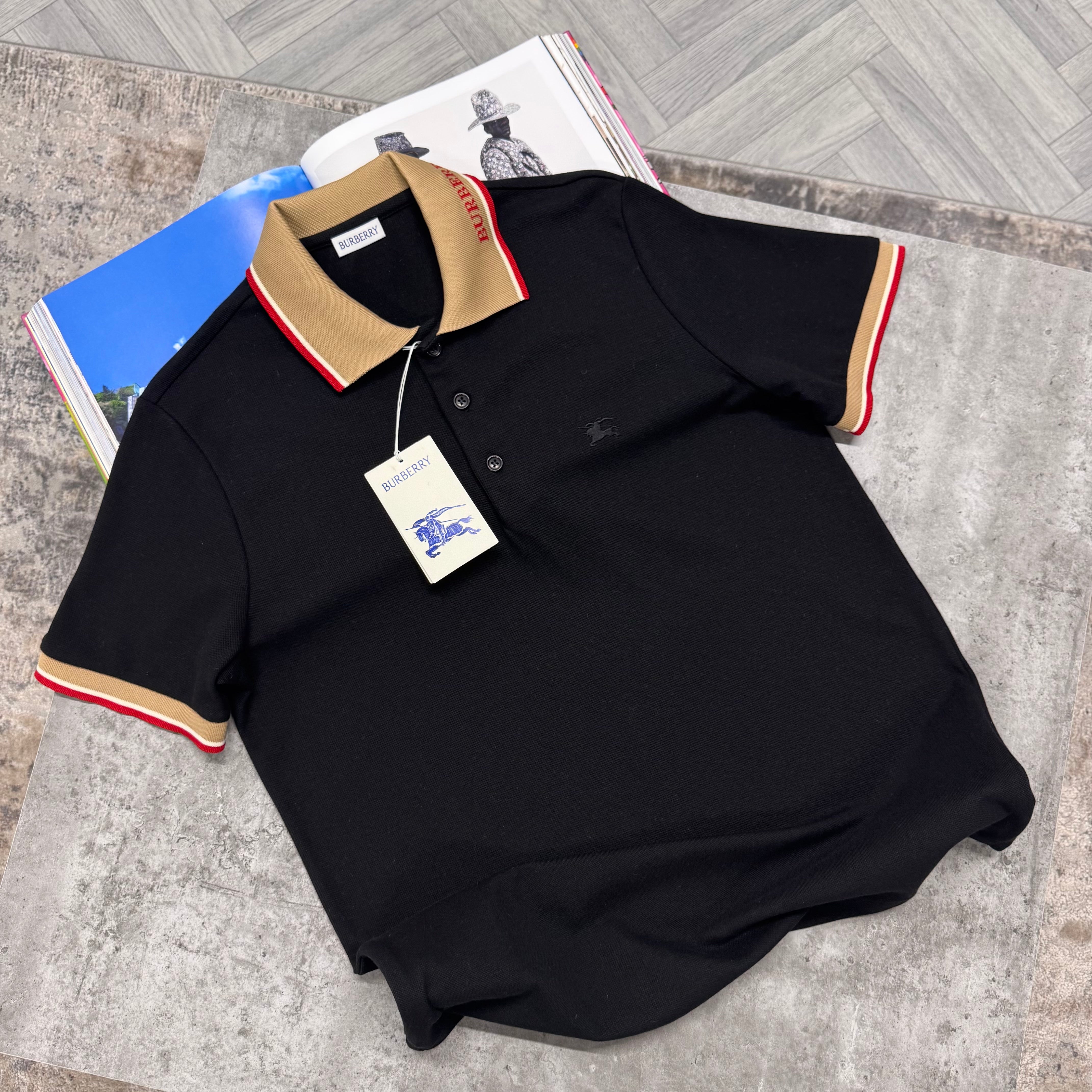 BBR POLO - BLACK / RED