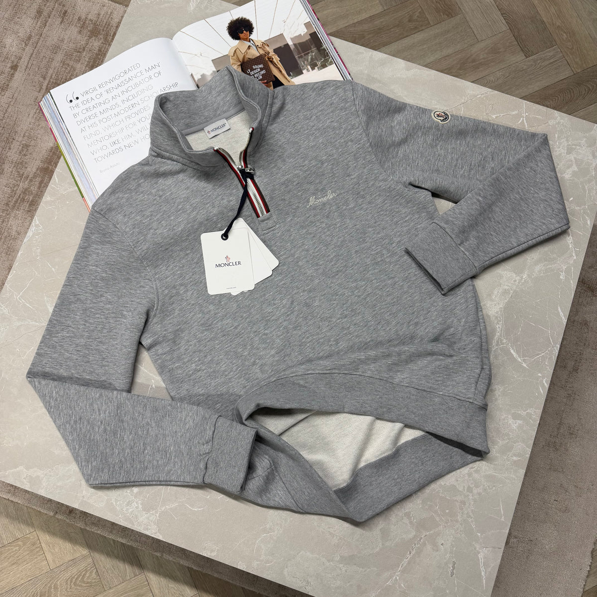 MNCLR HALF ZIP JUMPER - GREY
