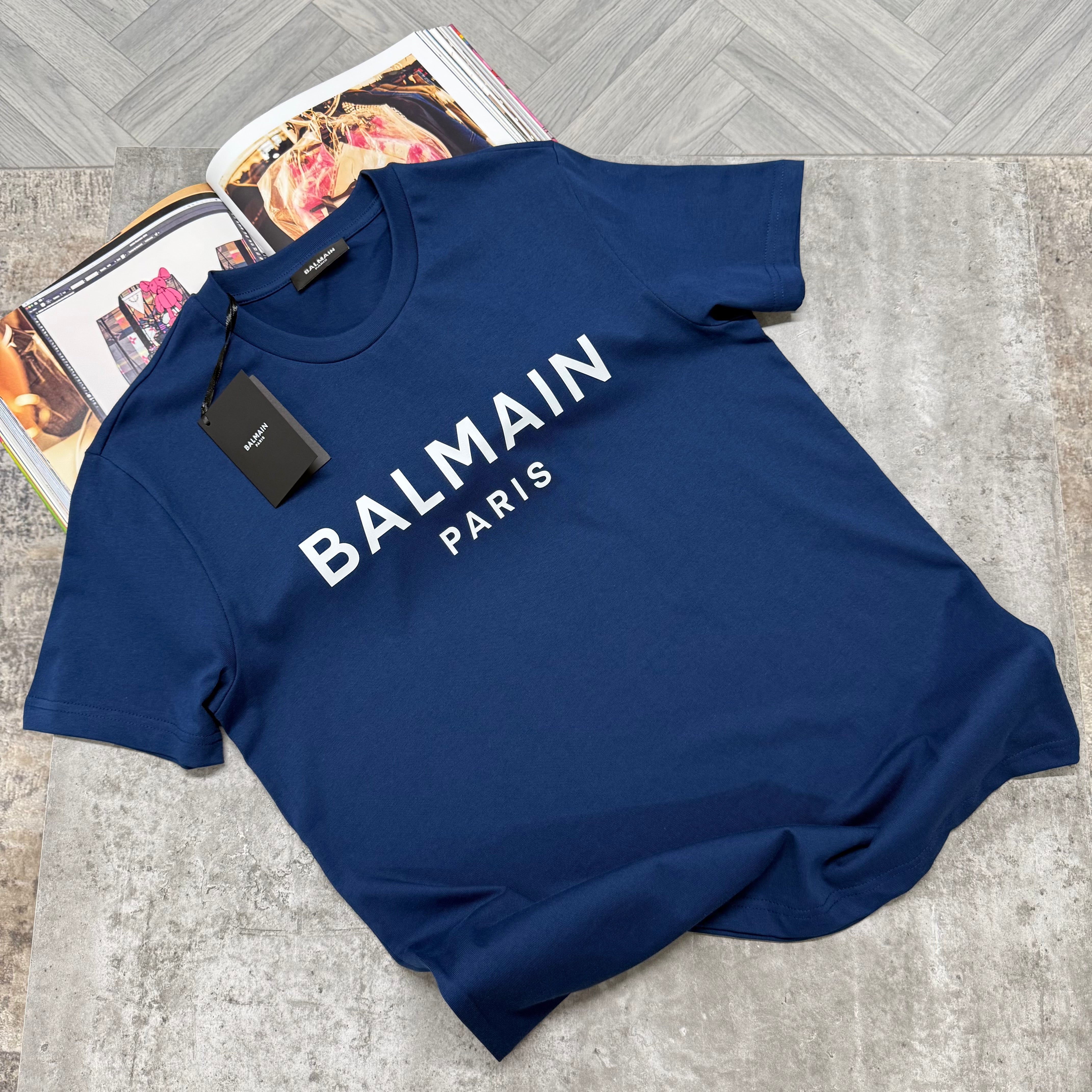 BLM PRINT LOGO T SHIRT - NAVY