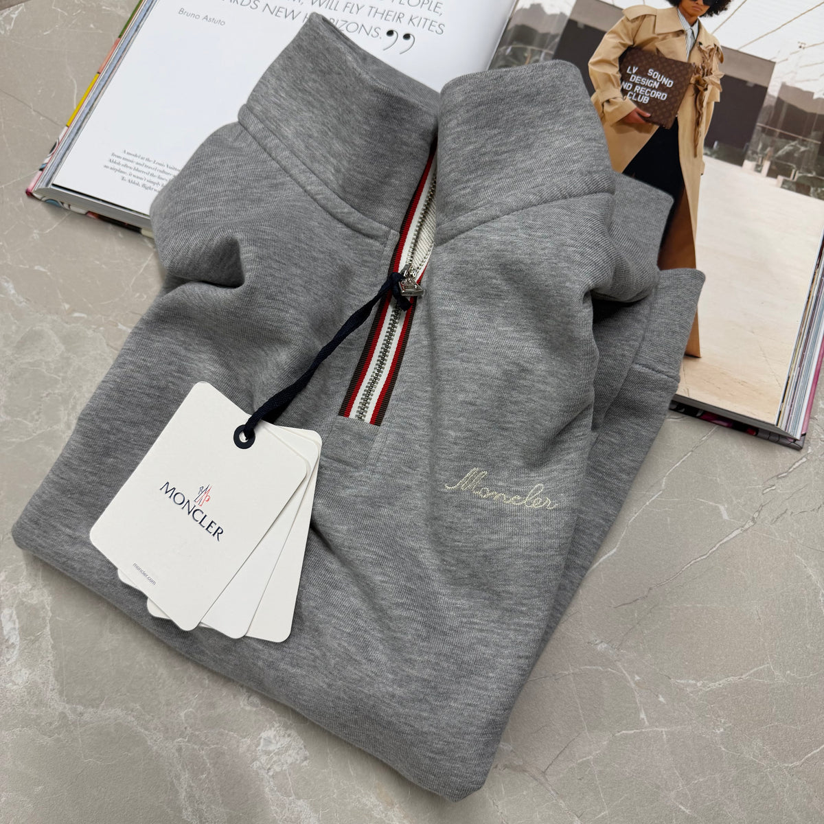 MNCLR HALF ZIP JUMPER - GREY