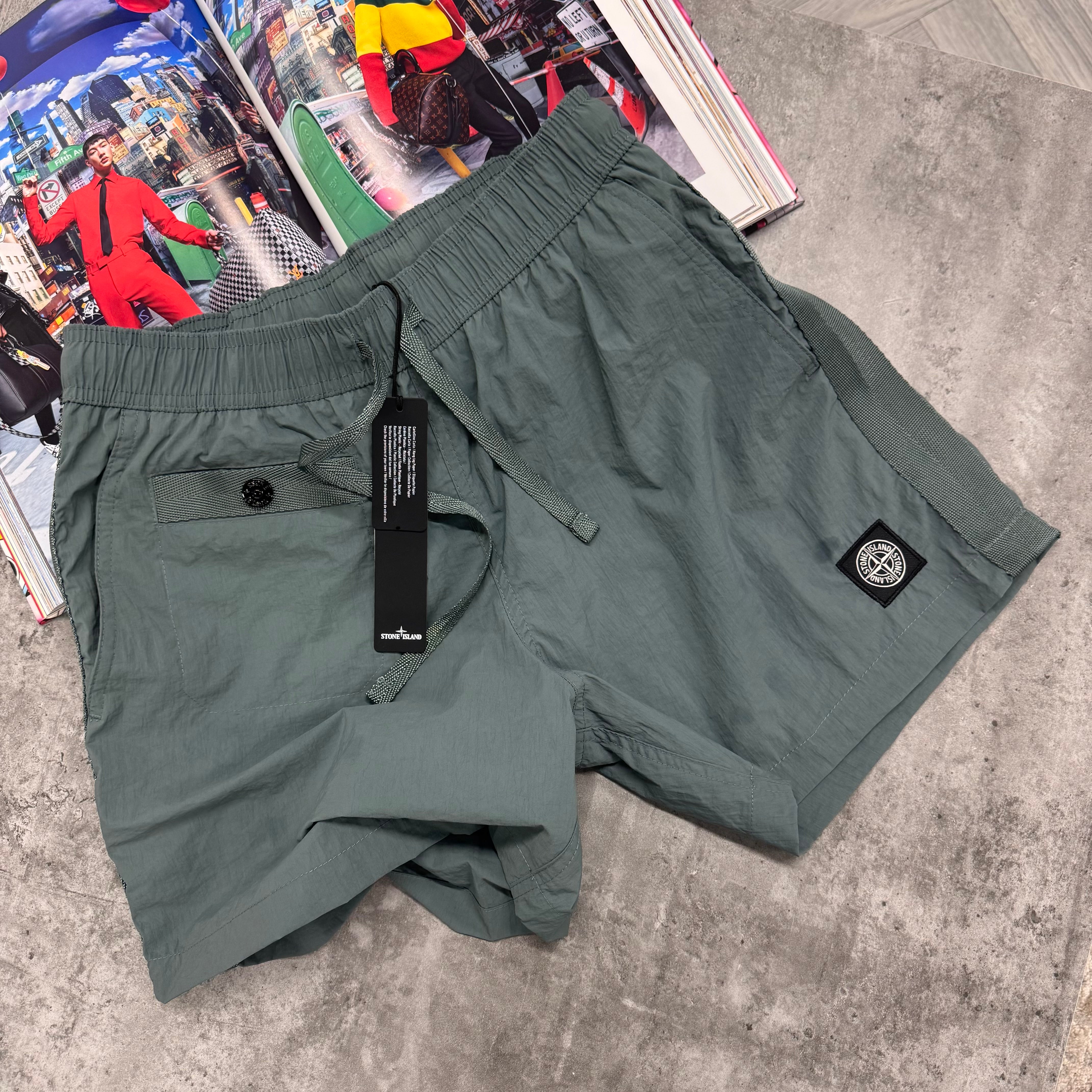 SI SQUARE BADGE SWIMS - SEA GREEN