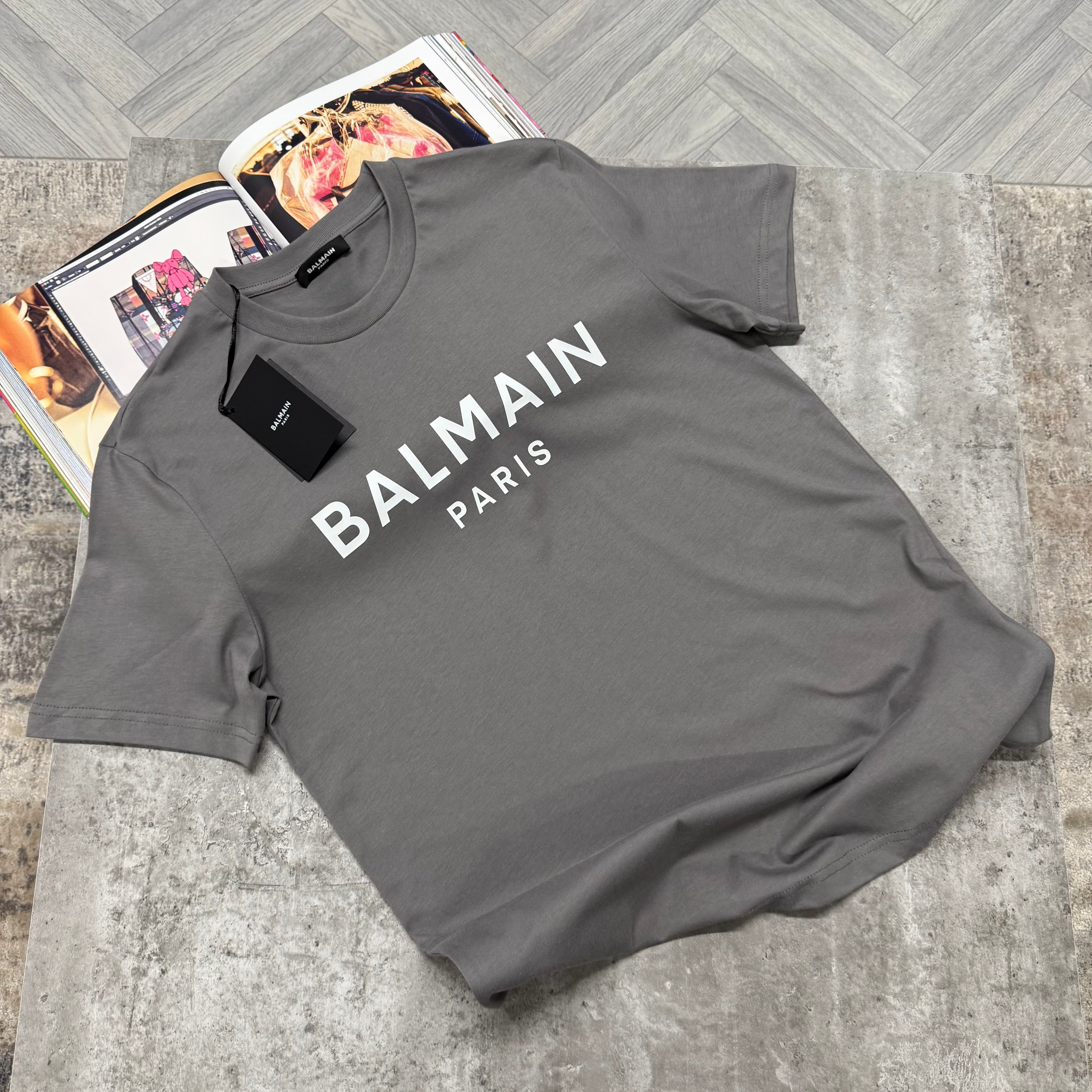 BLM PRINT LOGO T SHIRT - CHARCOAL