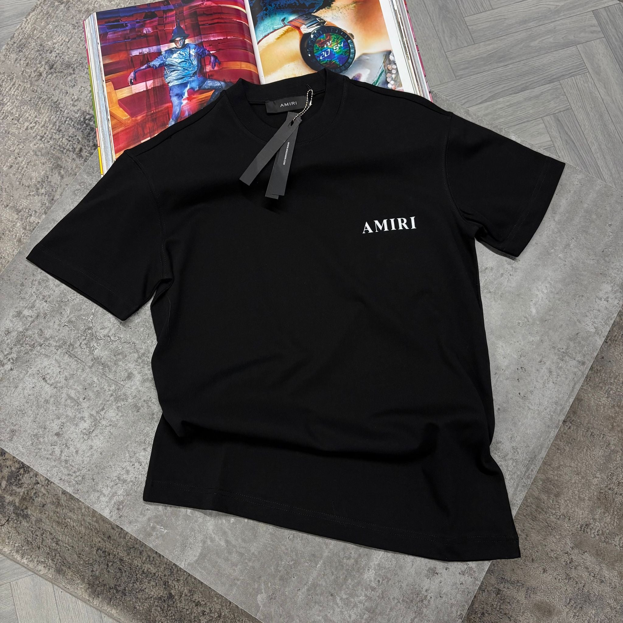 AM LOGO T SHIRT - BLACK